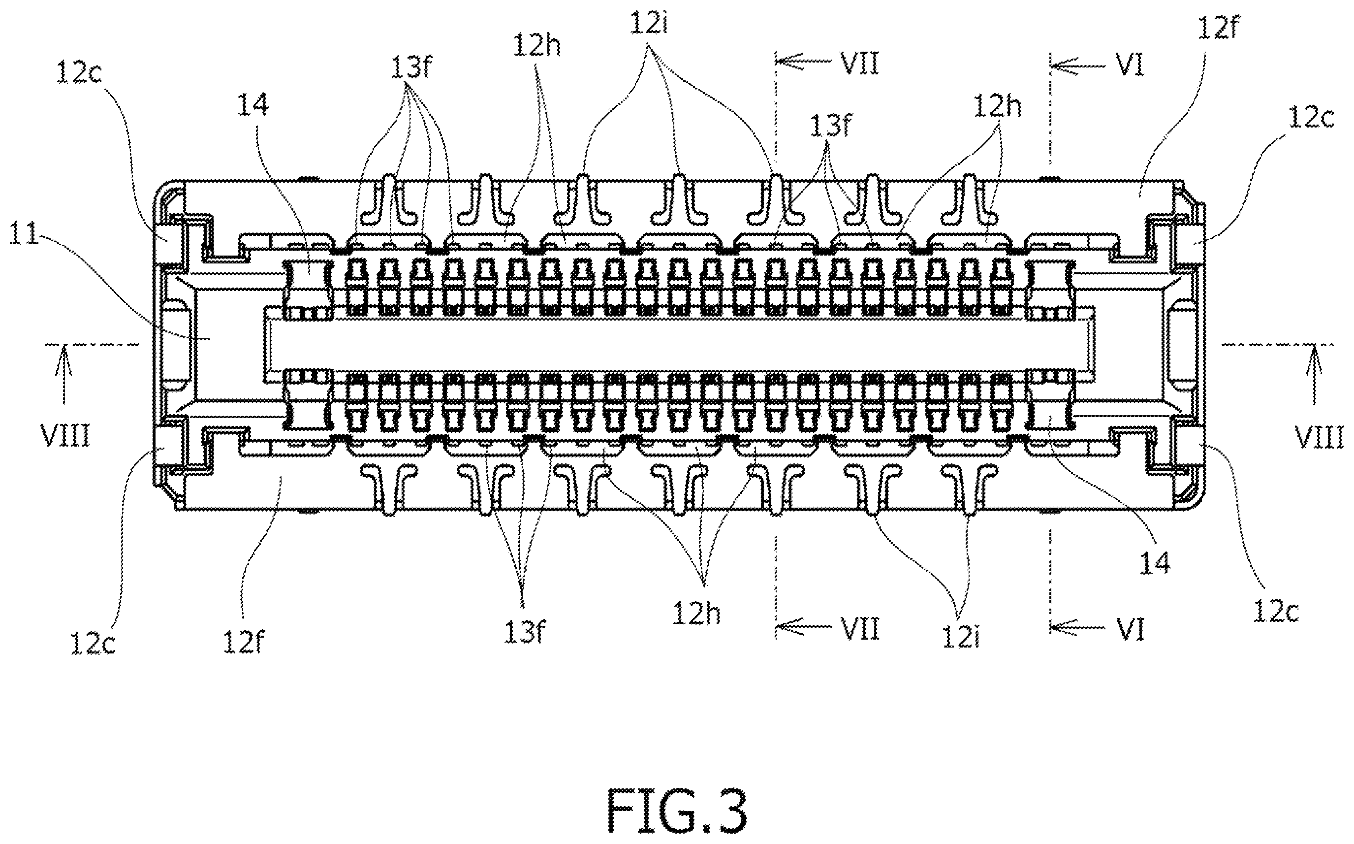 Patent US11824312 Figure 3 – Board-connecting electric connector device