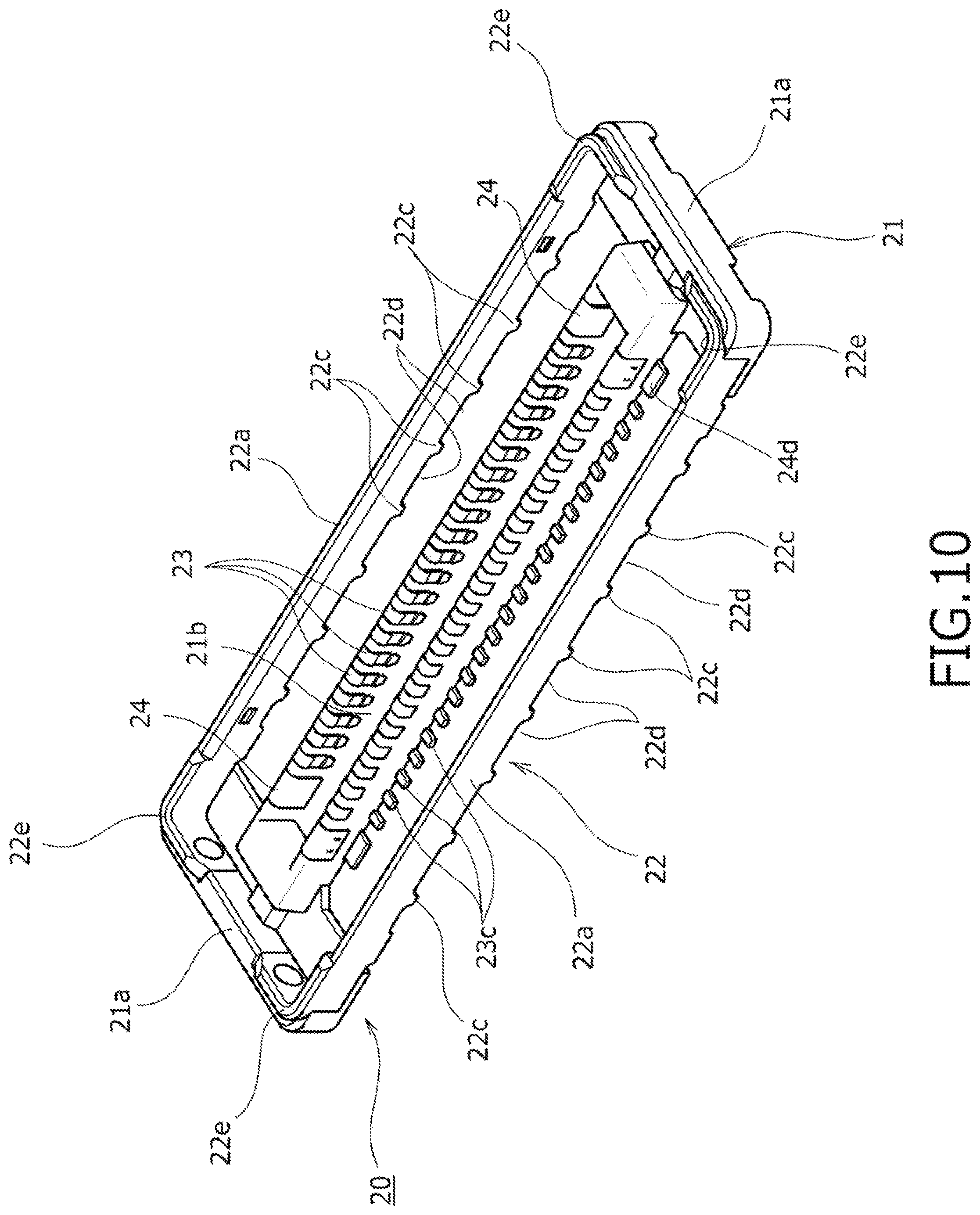 Patent US11824312 Figure 10 – Board-connecting electric connector device