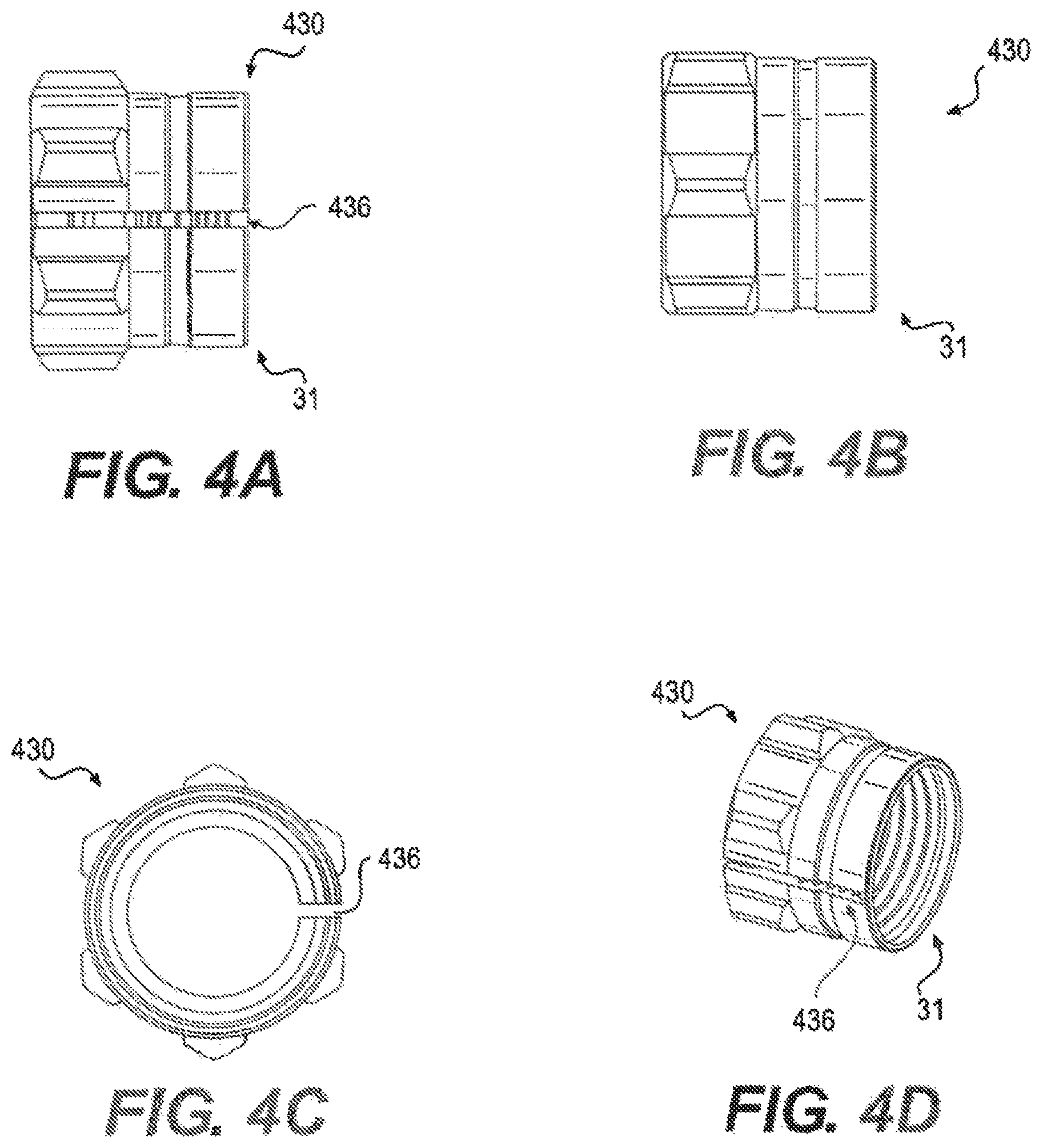 Patent US11824314 Figure 4 – Push-on coaxial cable connectors having port grounding