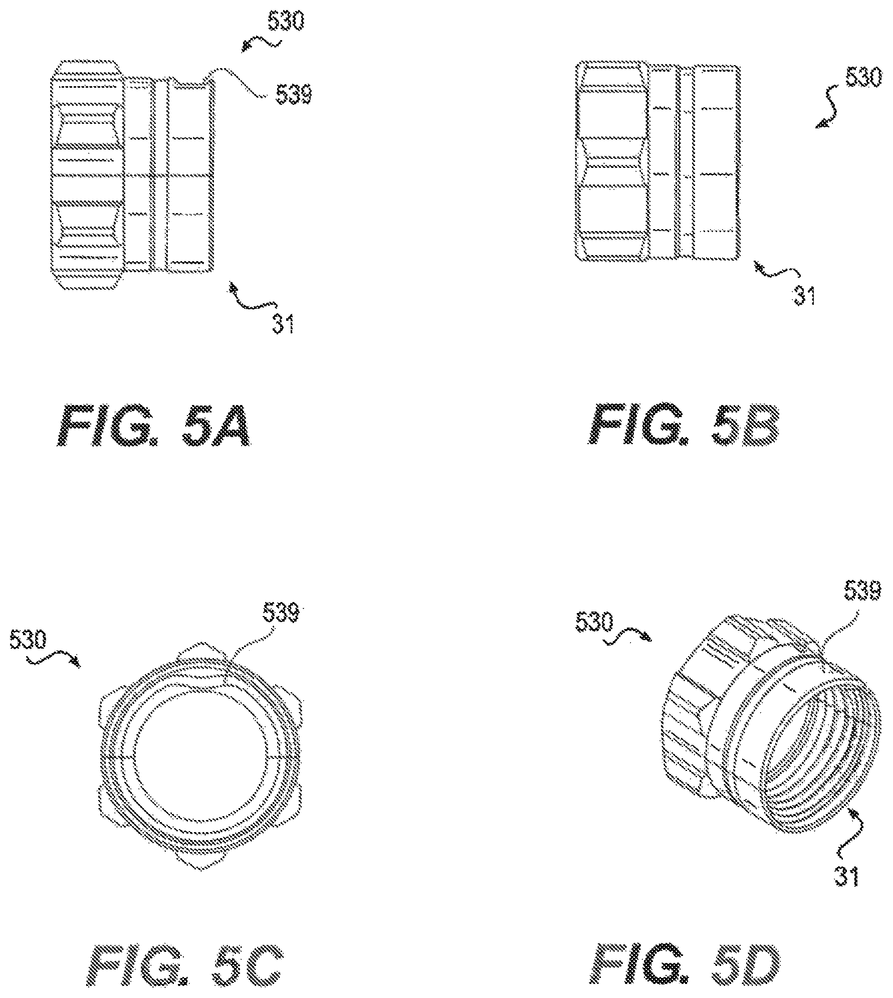 Patent US11824314 Figure 5 – Push-on coaxial cable connectors having port grounding