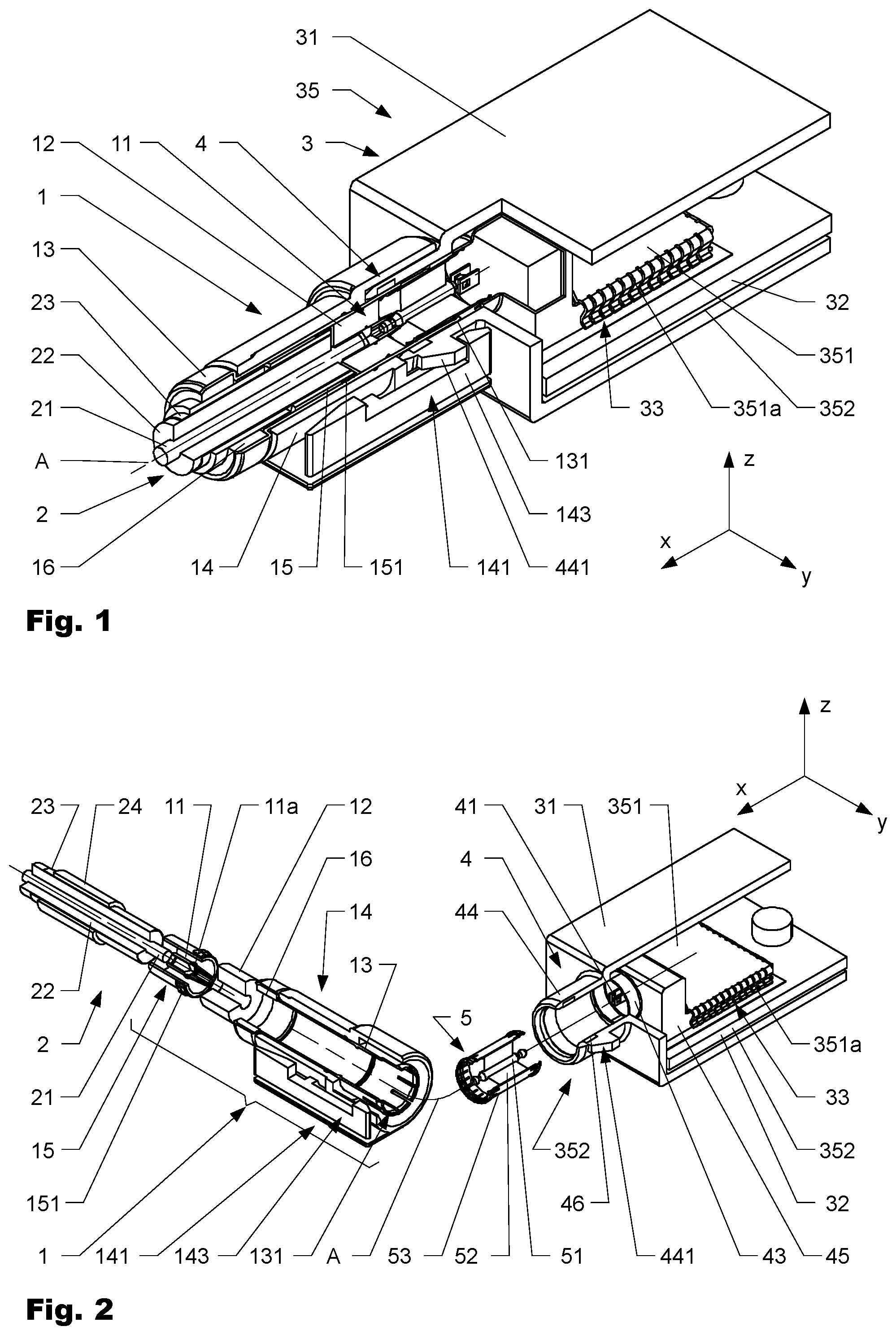 Patent US11824315 Figure 1 – Coaxial connector and cable assembly