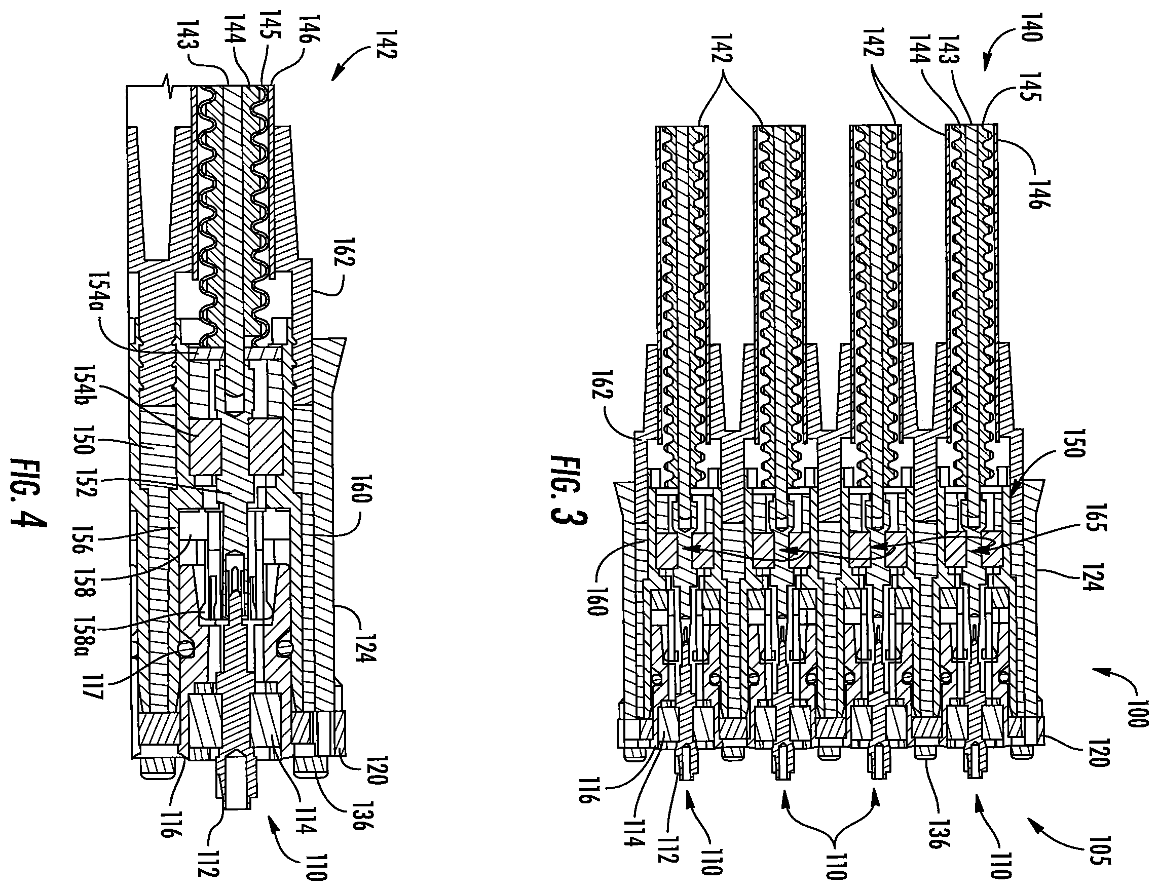 Patent US11824316 Figure 2 – Ganged coaxial connector assembly