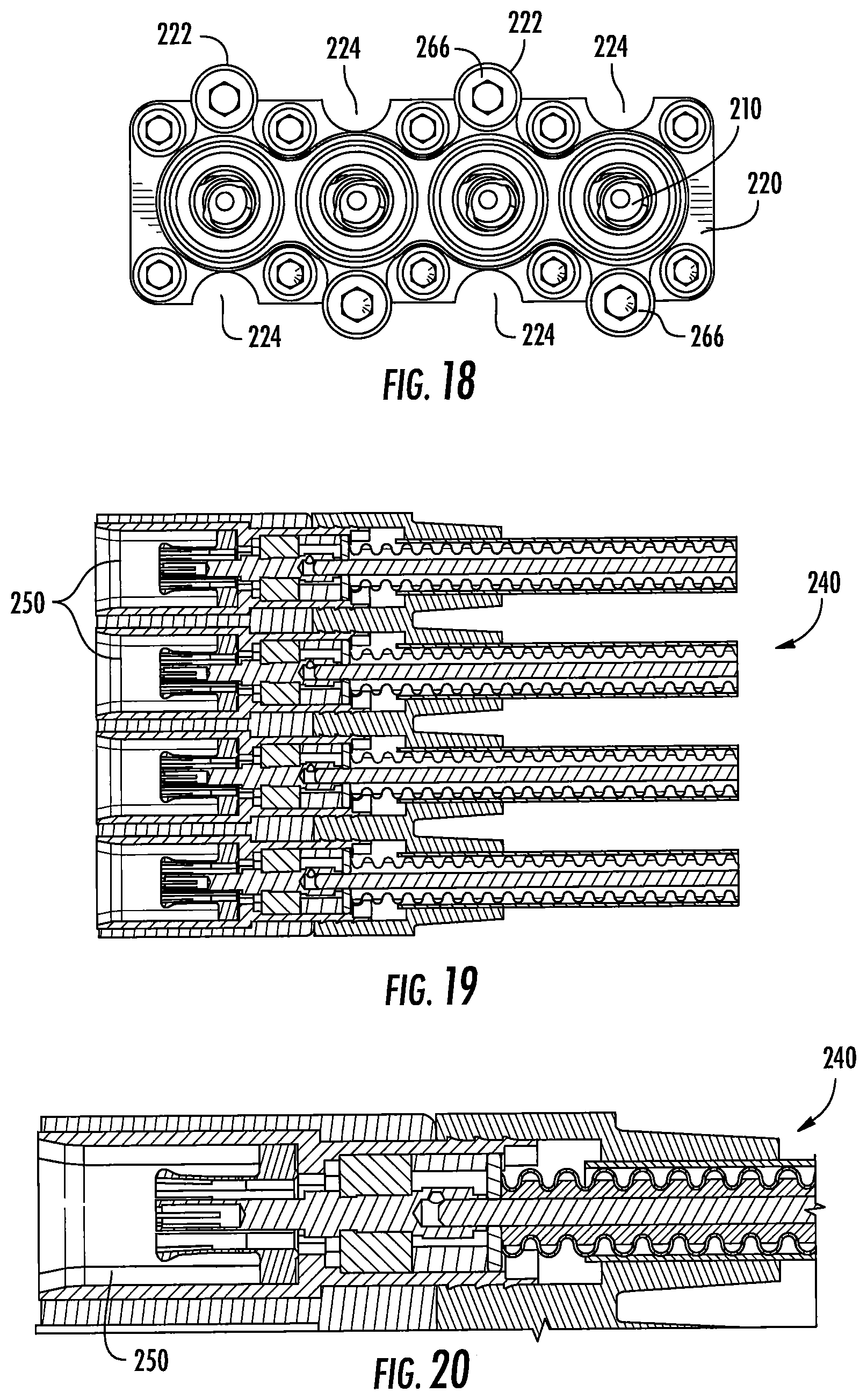 Patent US11824316 Figure 8 – Ganged coaxial connector assembly