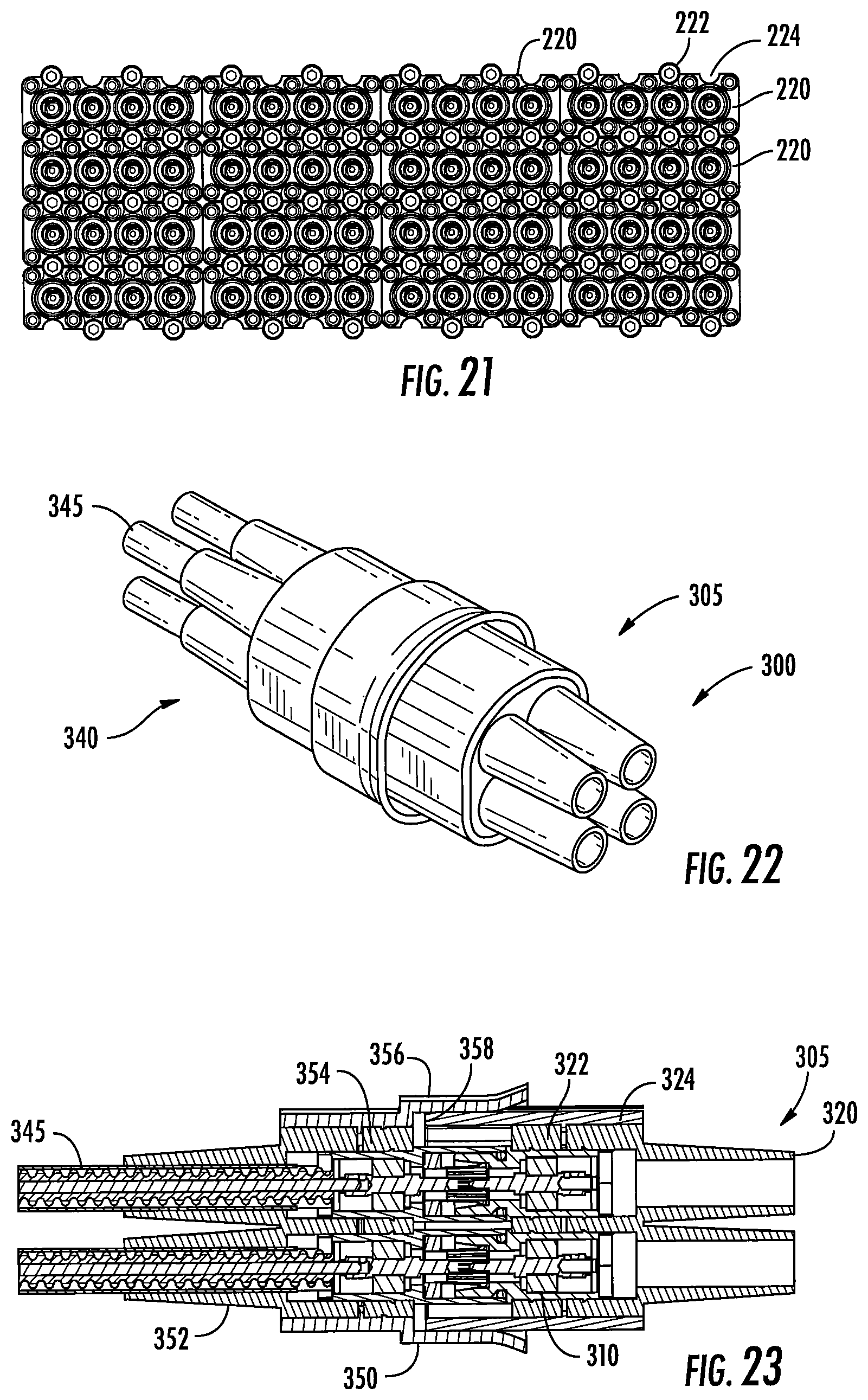 Patent US11824316 Figure 9 – Ganged coaxial connector assembly