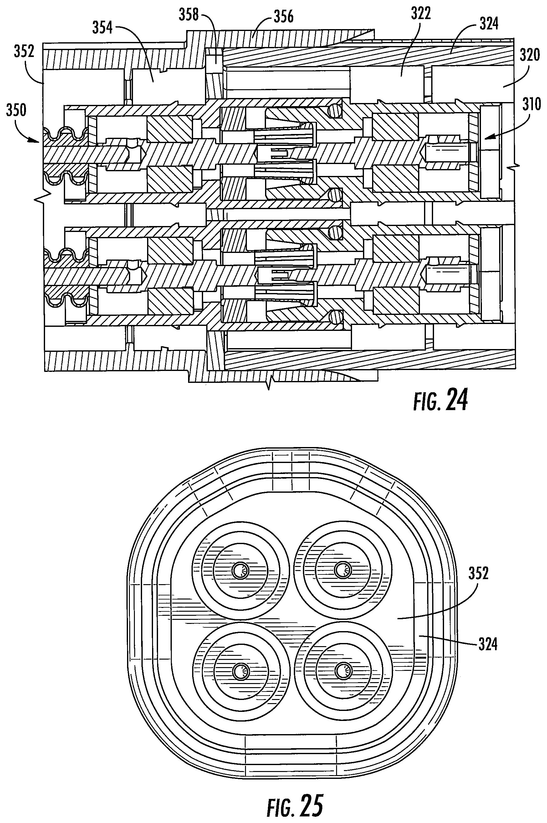 Patent US11824316 Figure 10 – Ganged coaxial connector assembly