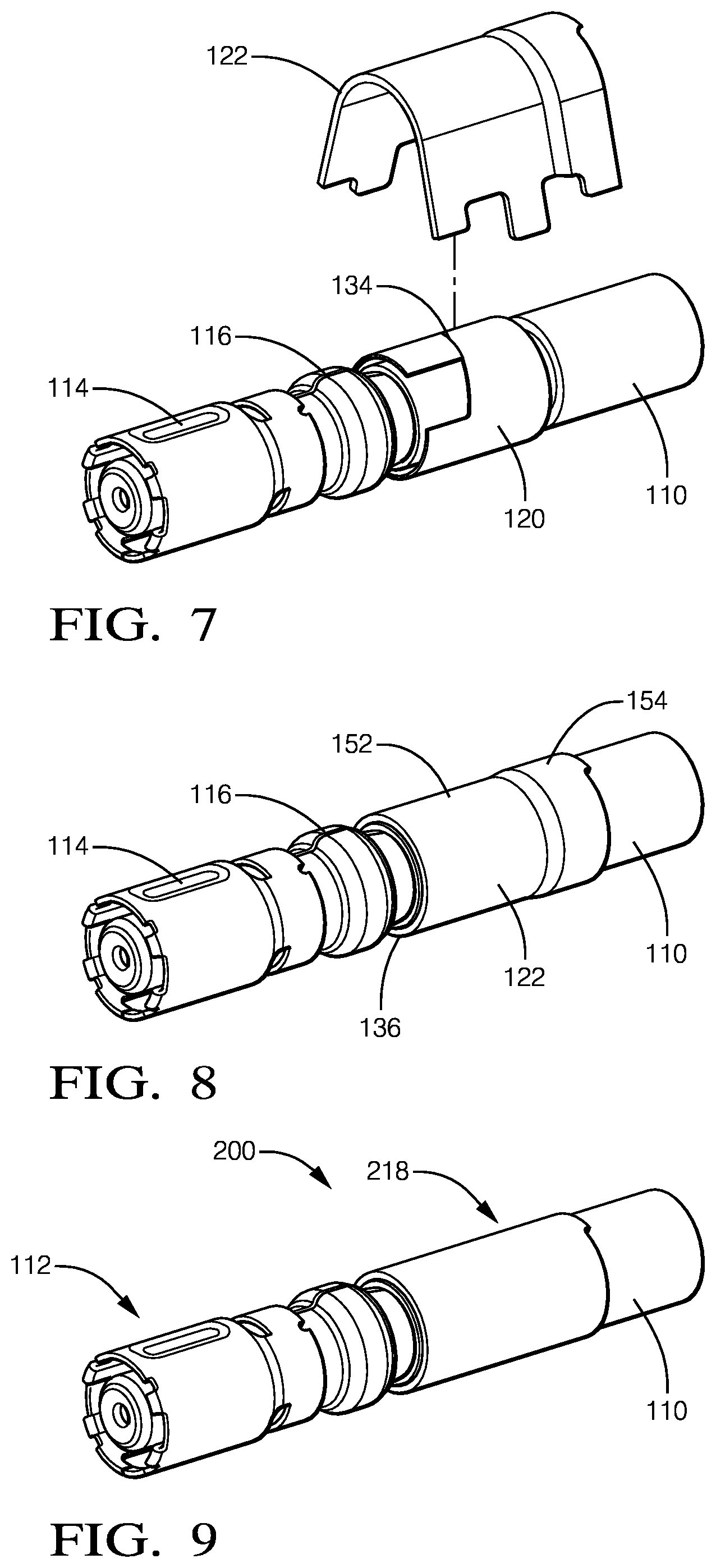 Patent US11824319 Figure 5 – Electrical cable terminal with two piece coaxial crimped outer ferrule