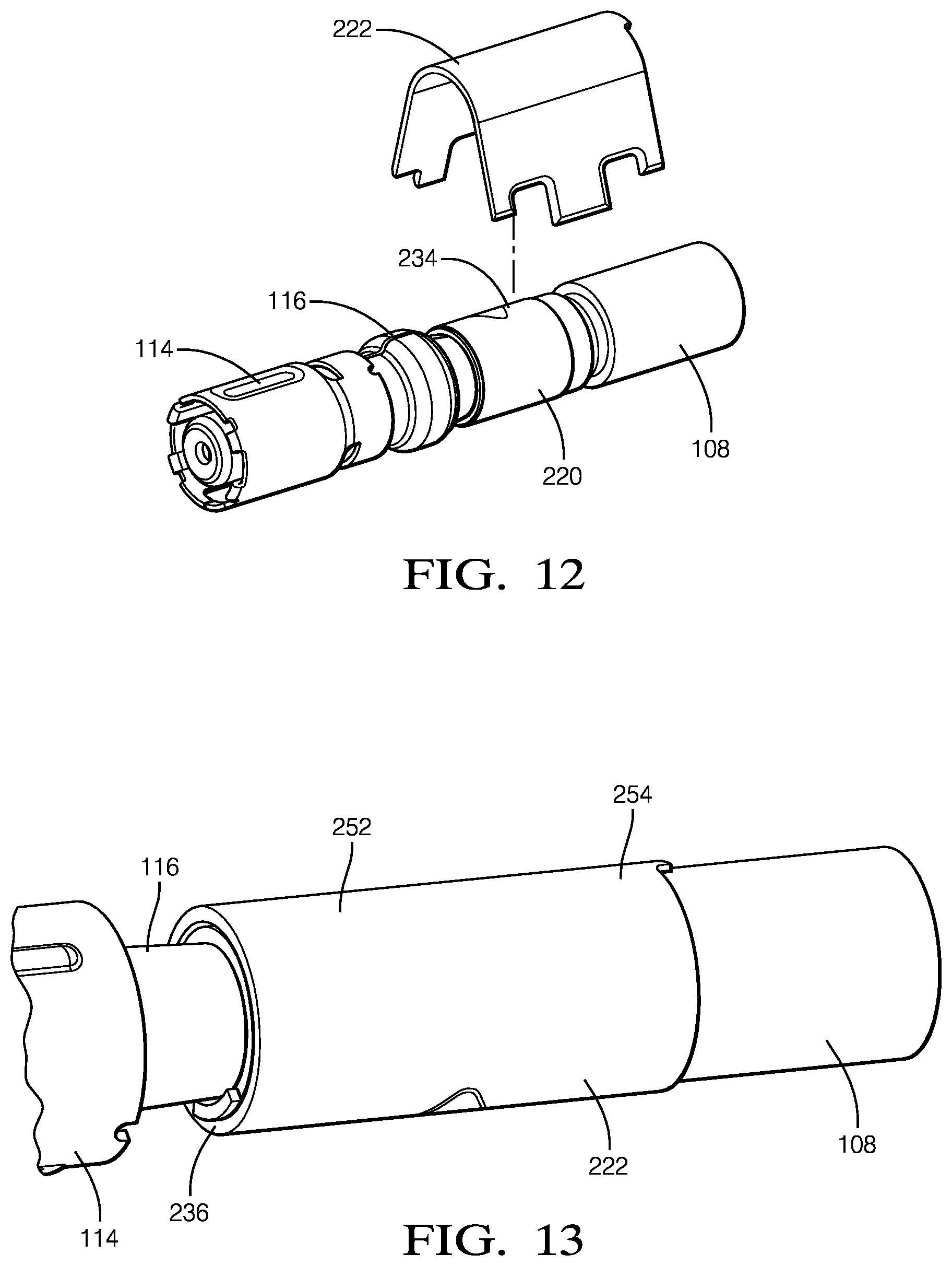 Patent US11824319 Figure 7 – Electrical cable terminal with two piece coaxial crimped outer ferrule