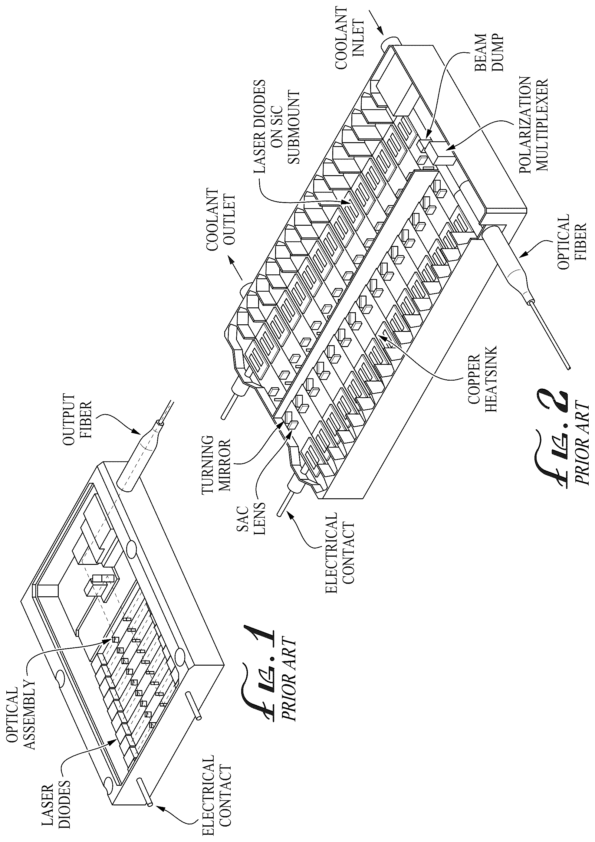 Patent US11824323 Figure 1 – Diode laser package for bidirectionally emitting semiconductor laser devices