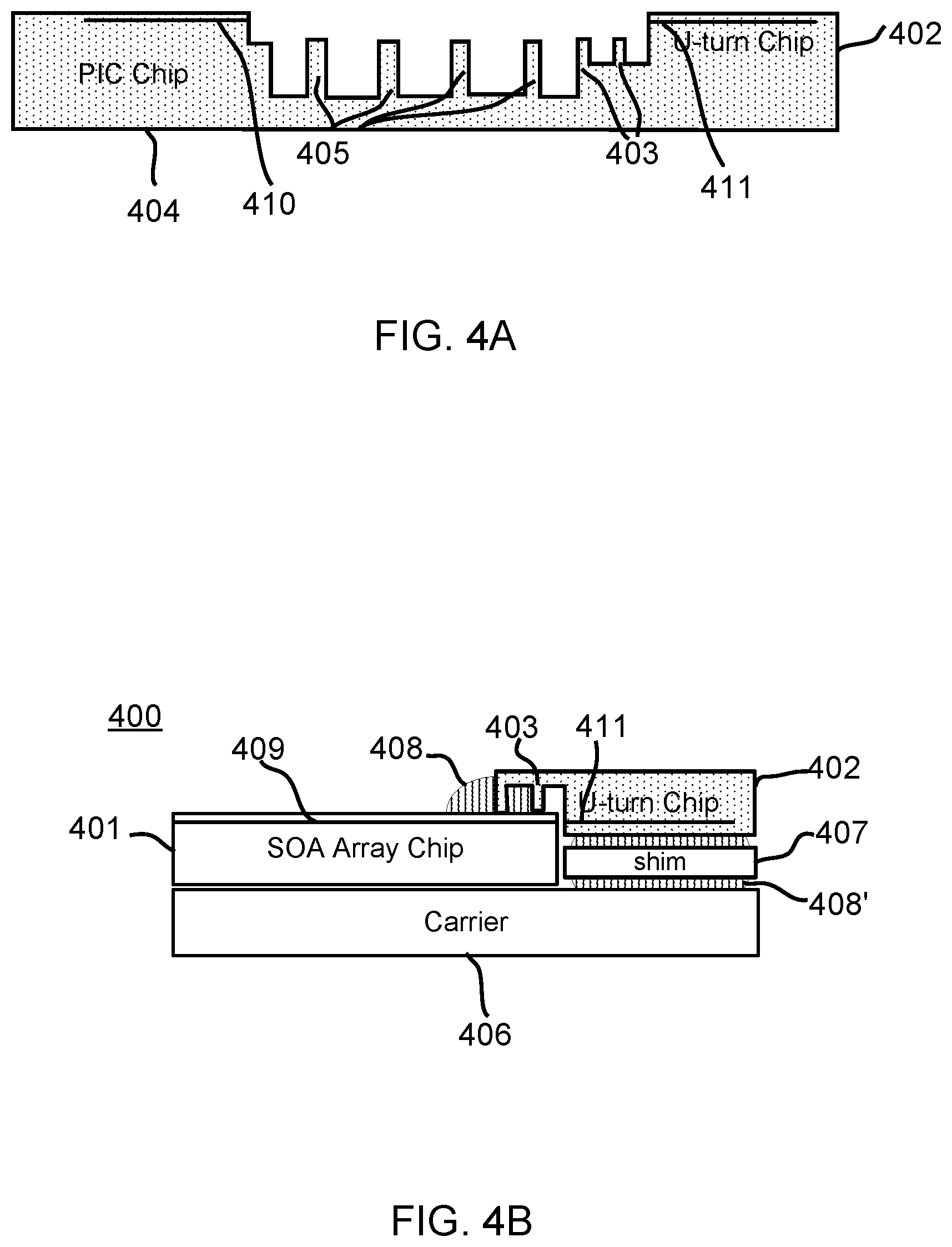 Patent US11824327 Figure 3 – Silicon-assisted packaging of high power integrated SOA array
