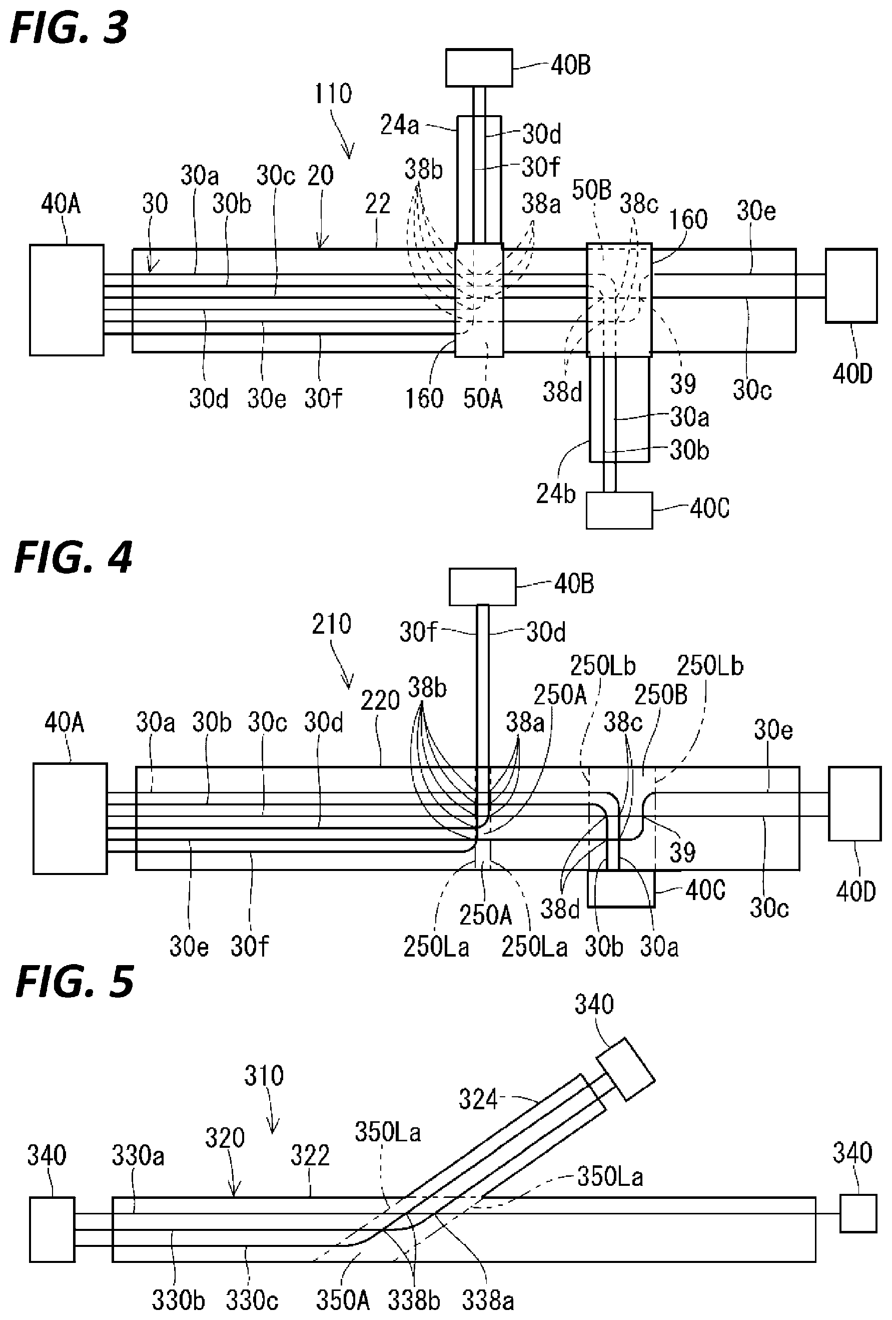 Patent US11824335 Figure 2 – Wiring member including branching portion and intersection location