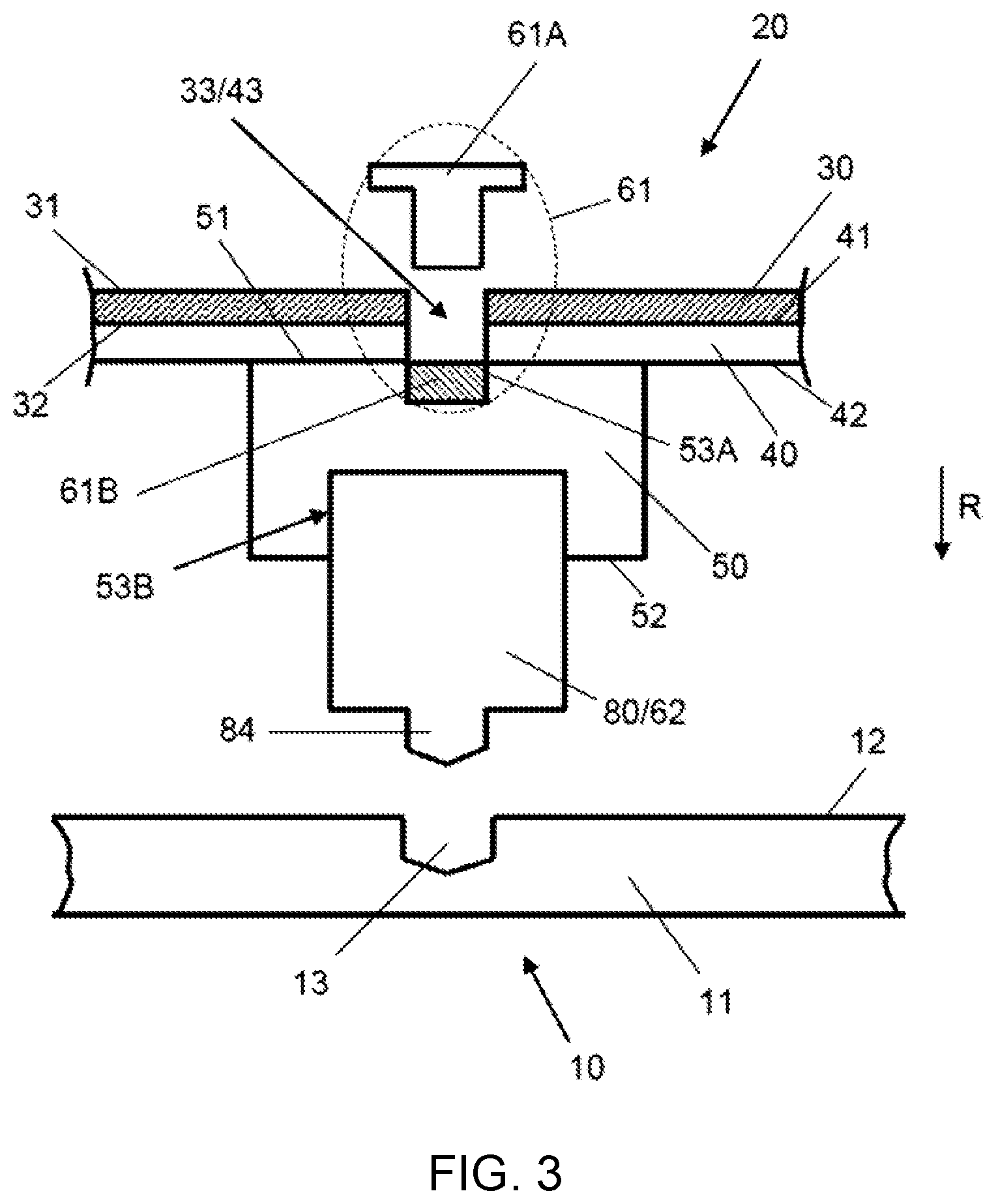 Patent US11824340 Figure 2 – Connection arrangement for connecting a busbar to a housing