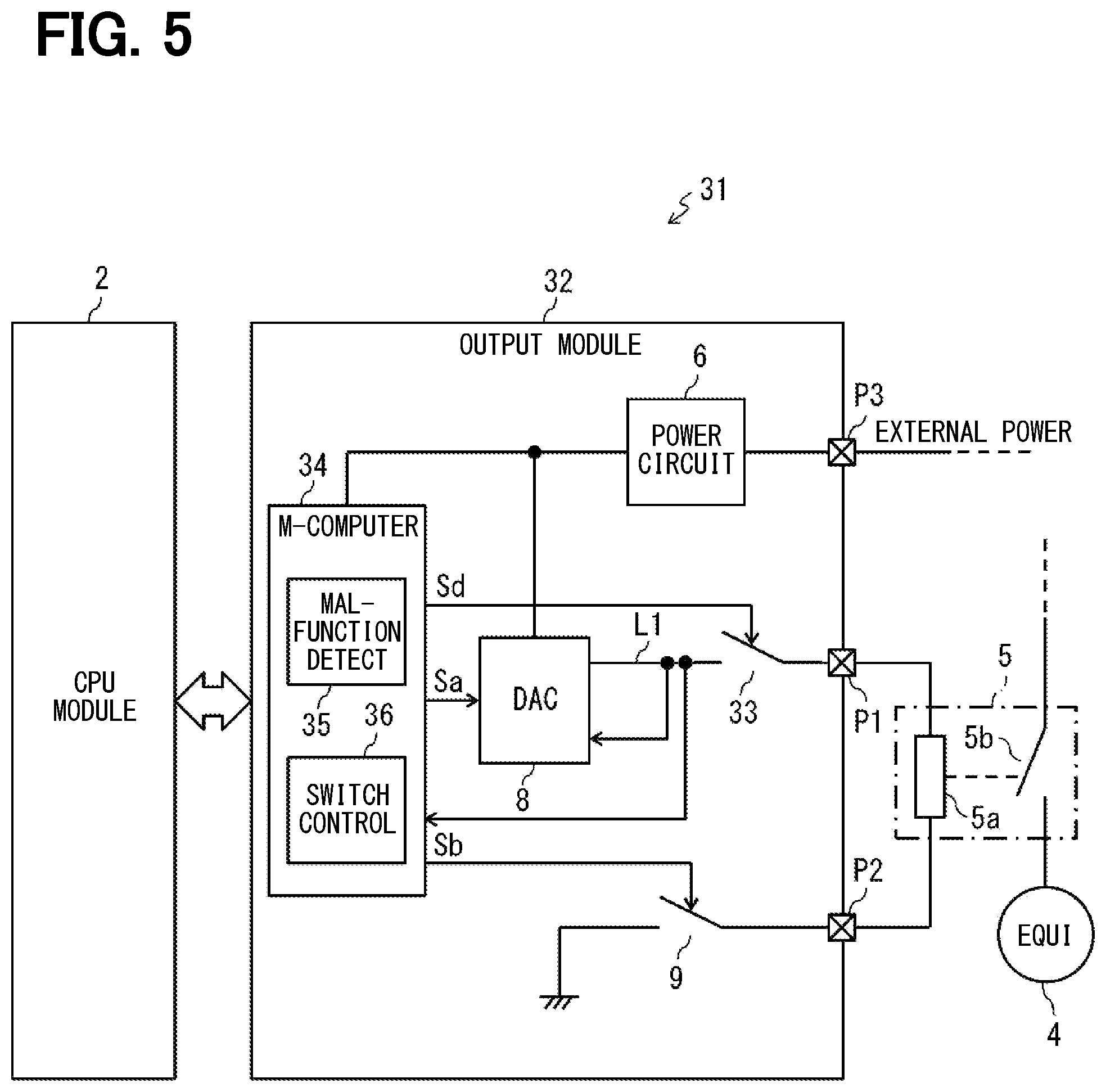 Patent US11824343 Figure 5 – Output module of industrial control apparatus