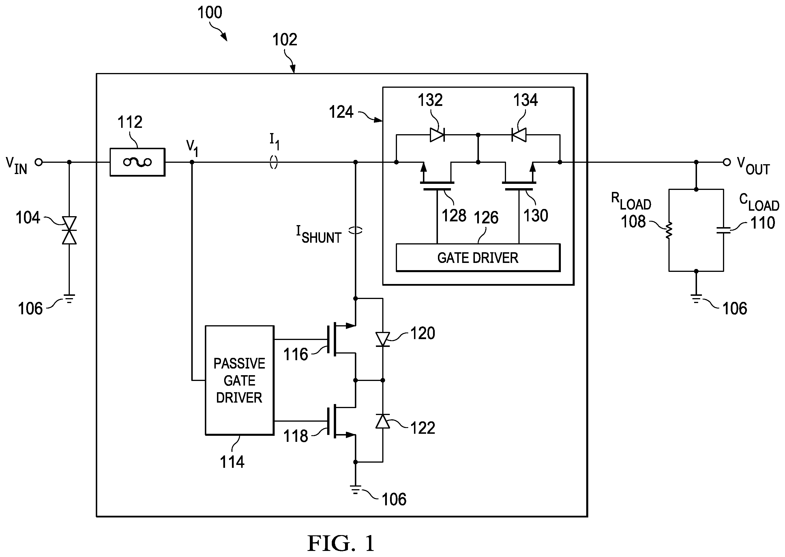 Patent US11824345 Figure 1 – Methods and apparatus to improve performance of power path protection devices