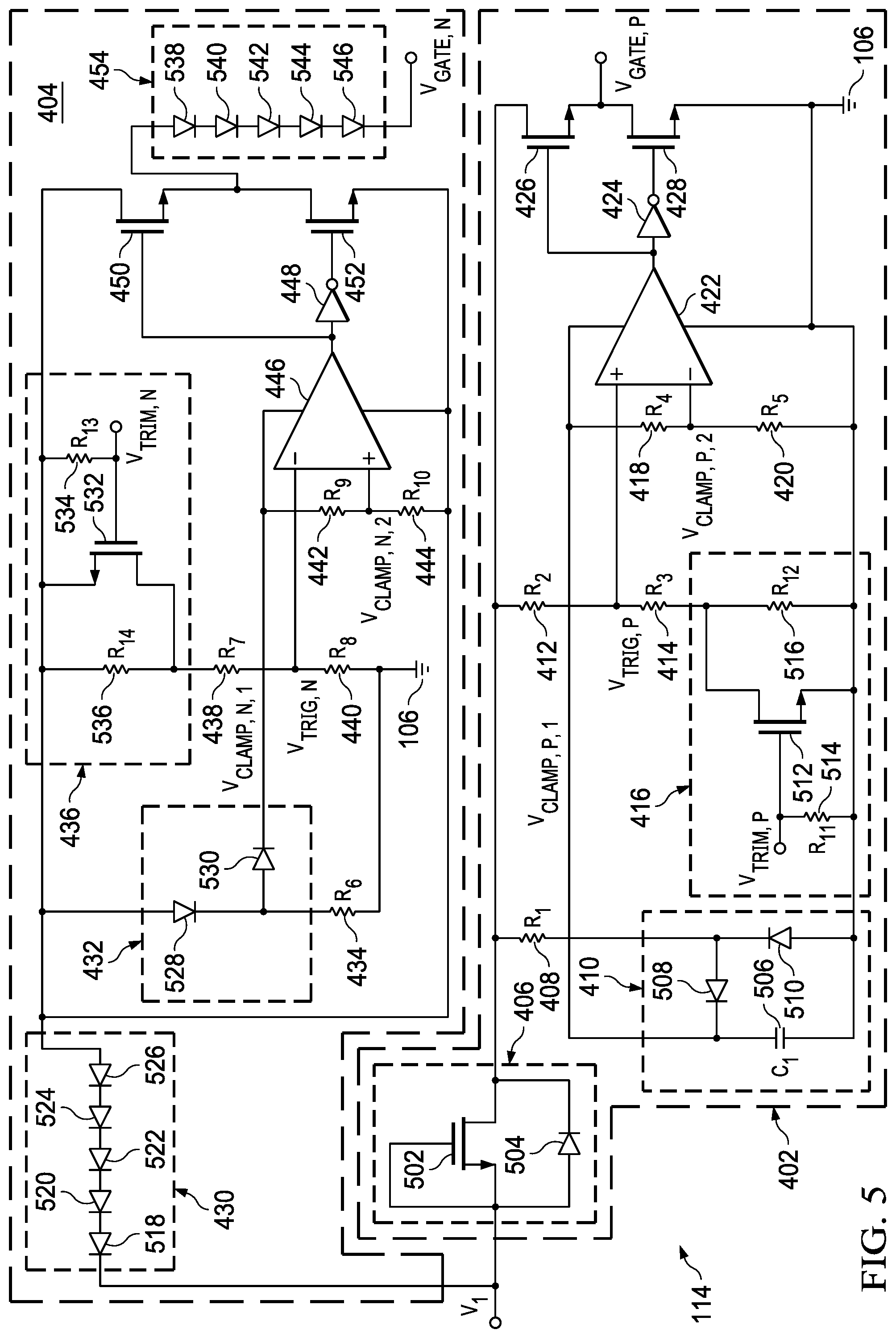 Patent US11824345 Figure 5 – Methods and apparatus to improve performance of power path protection devices