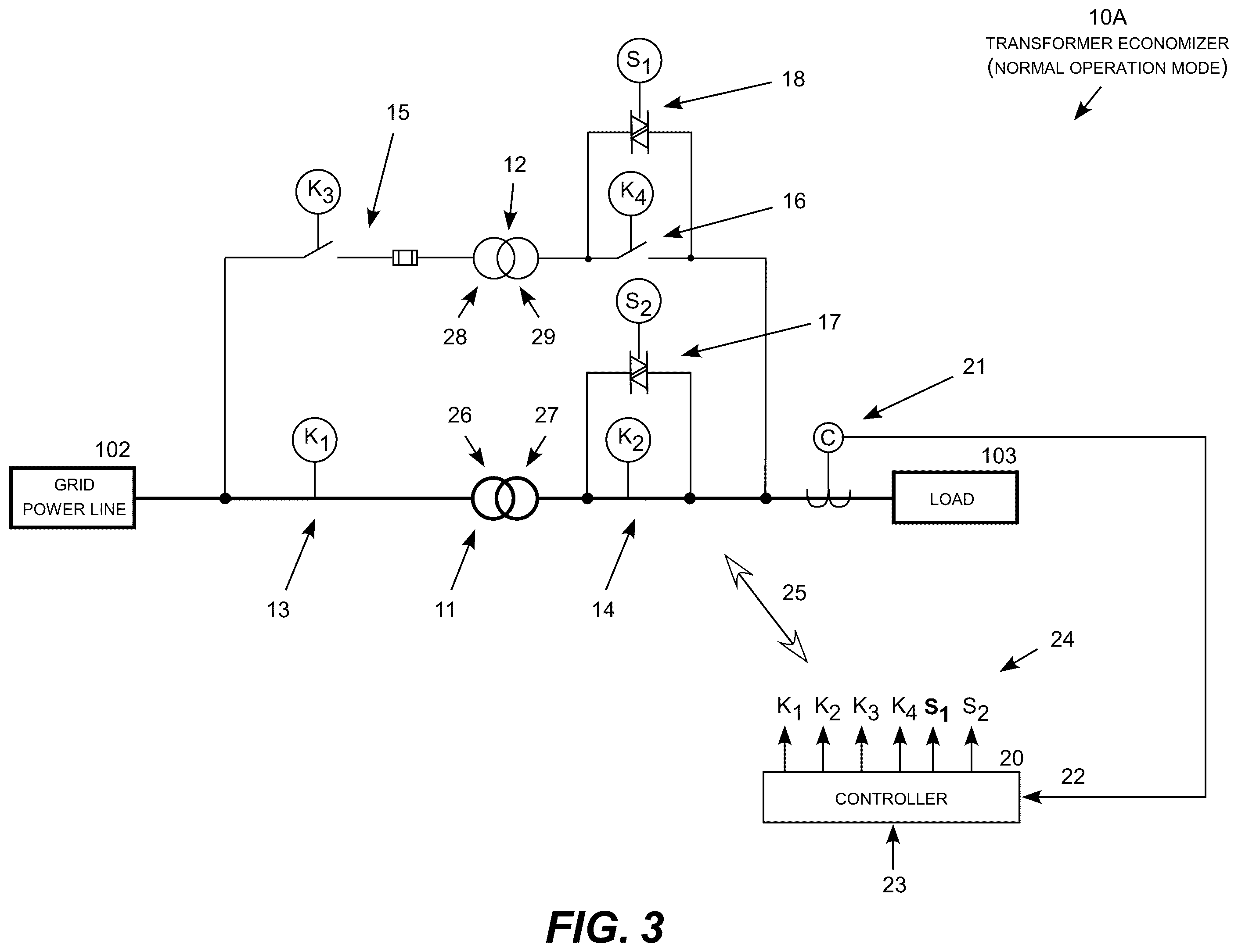 Patent US11824358 Figure 4 – Transformer economizer