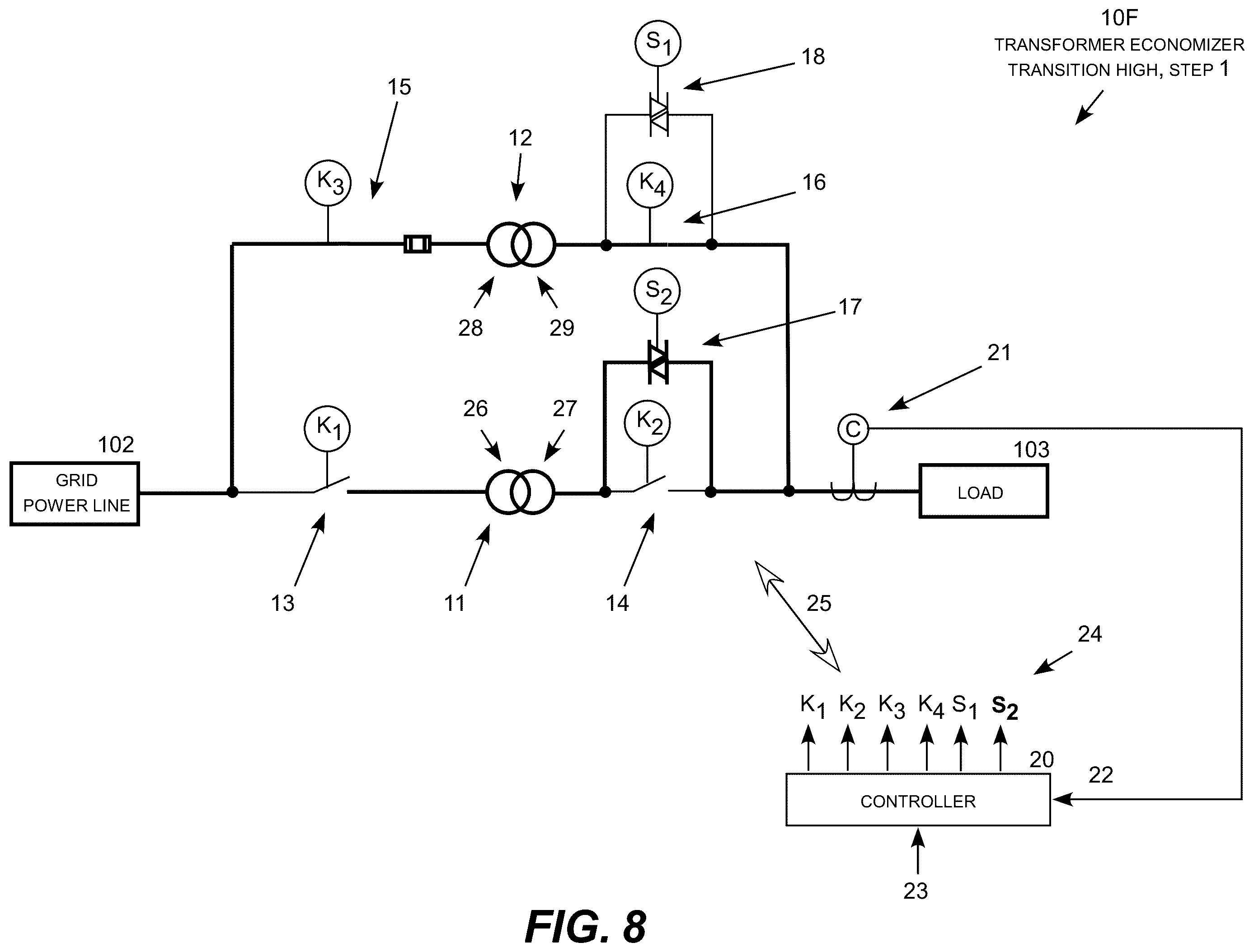 Patent US11824358 Figure 9 – Transformer economizer