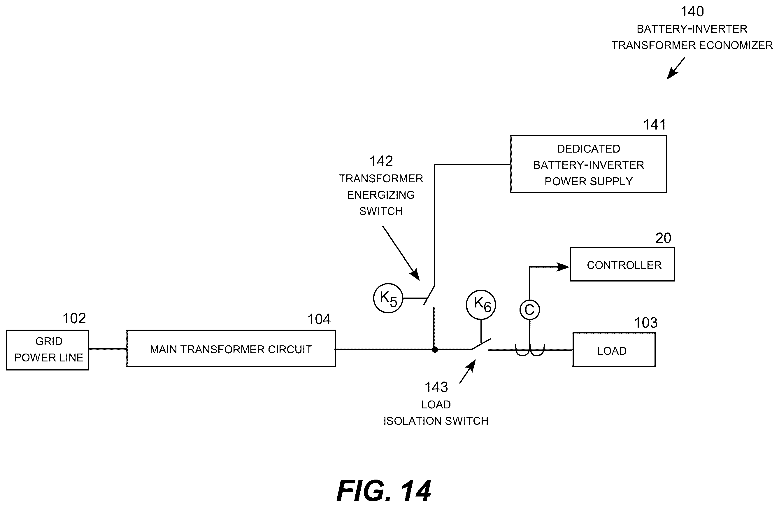 Patent US11824358 Figure 16 – Transformer economizer