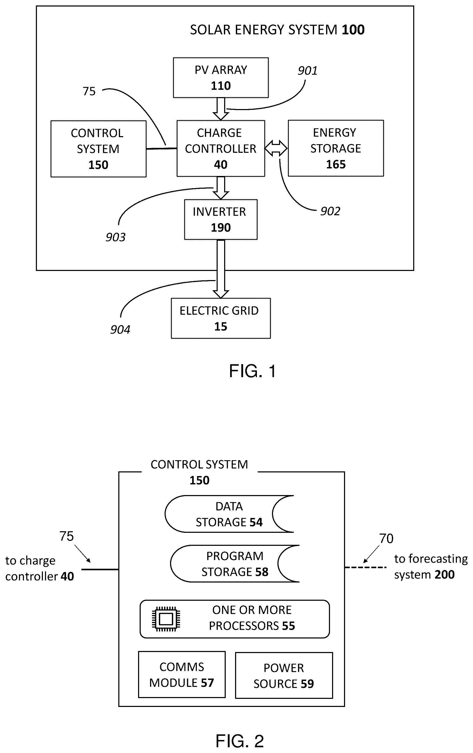 Patent US11824363 Figure 1 – Methods and systems for smoothing output of a solar energy system