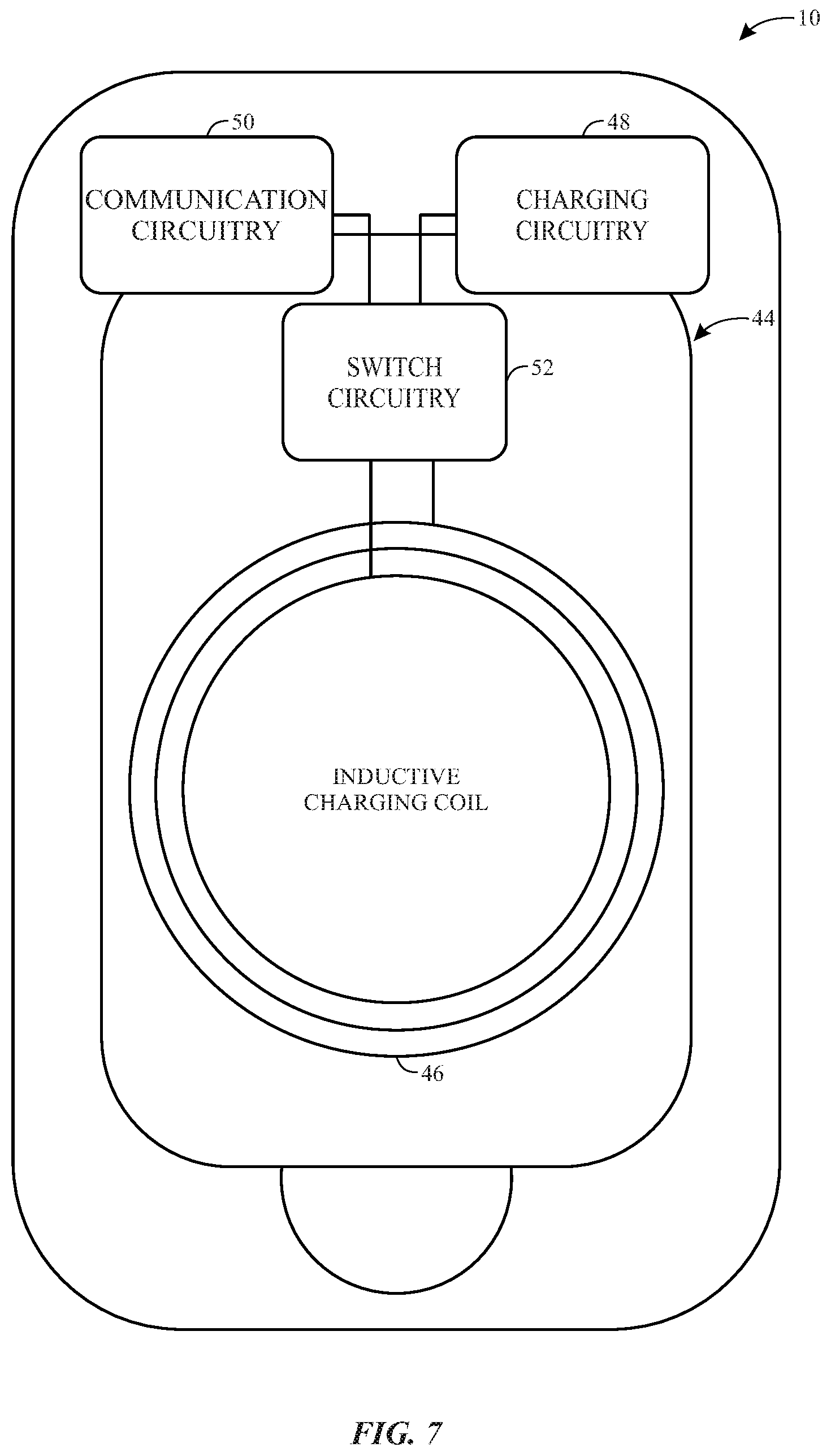 Patent US11824377 Figure 5 – Magneto-inductive charging and communication in electronic devices