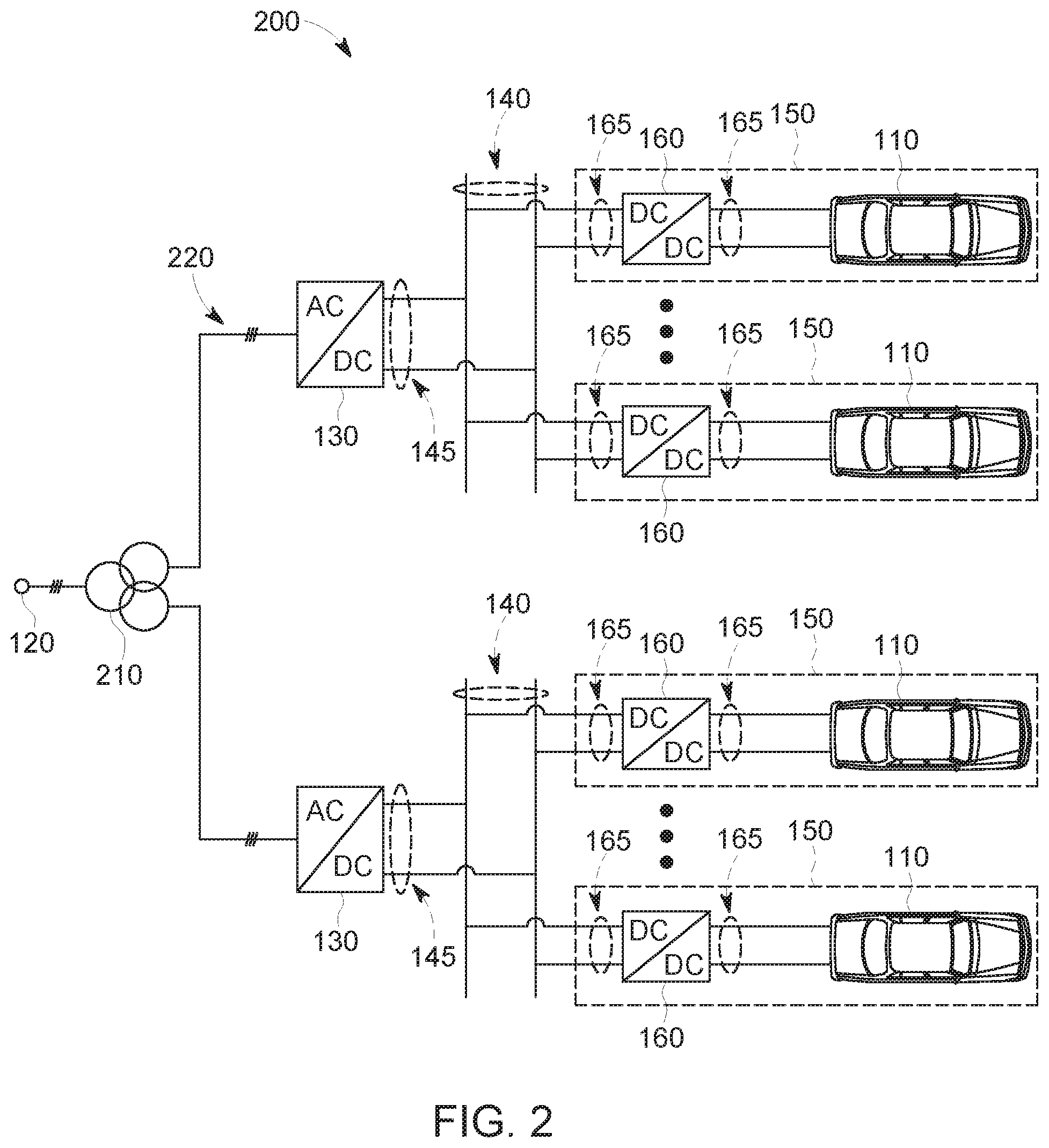 Patent US11824380 Figure 2 – DC fast charging station for electric vehicles