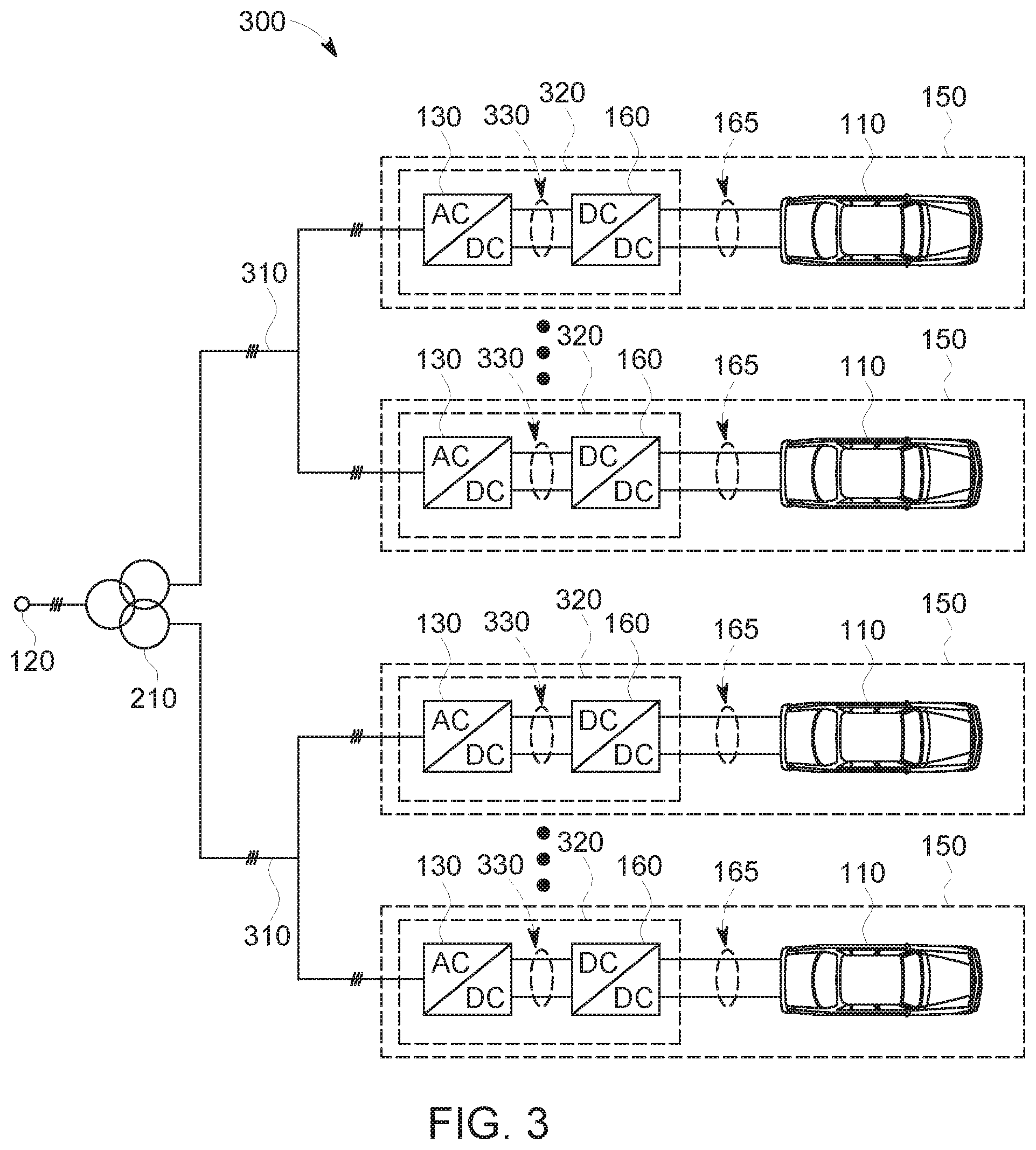 Patent US11824380 Figure 3 – DC fast charging station for electric vehicles