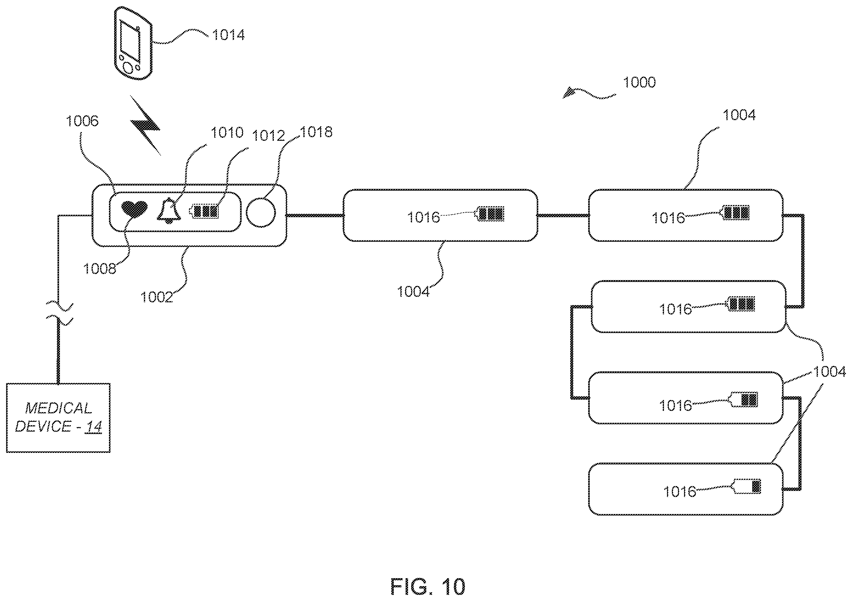 Patent US11824381 Figure 9 – Blood pump controllers having daisy-chained batteries