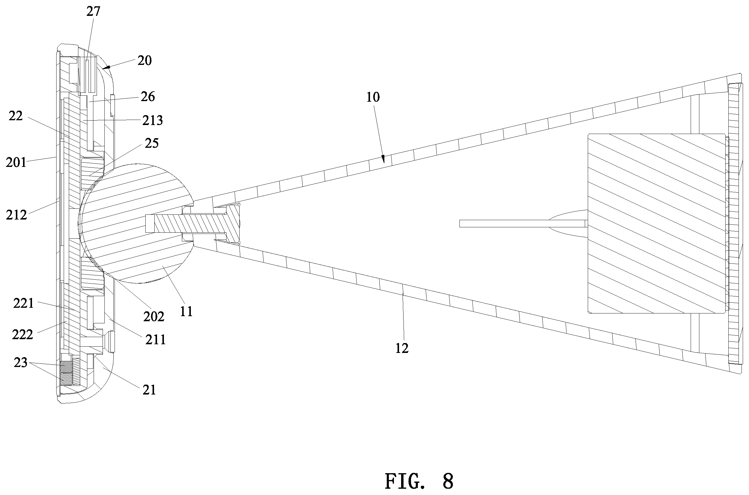 Patent US11824386 Figure 8 – Magnetic wireless charging holder