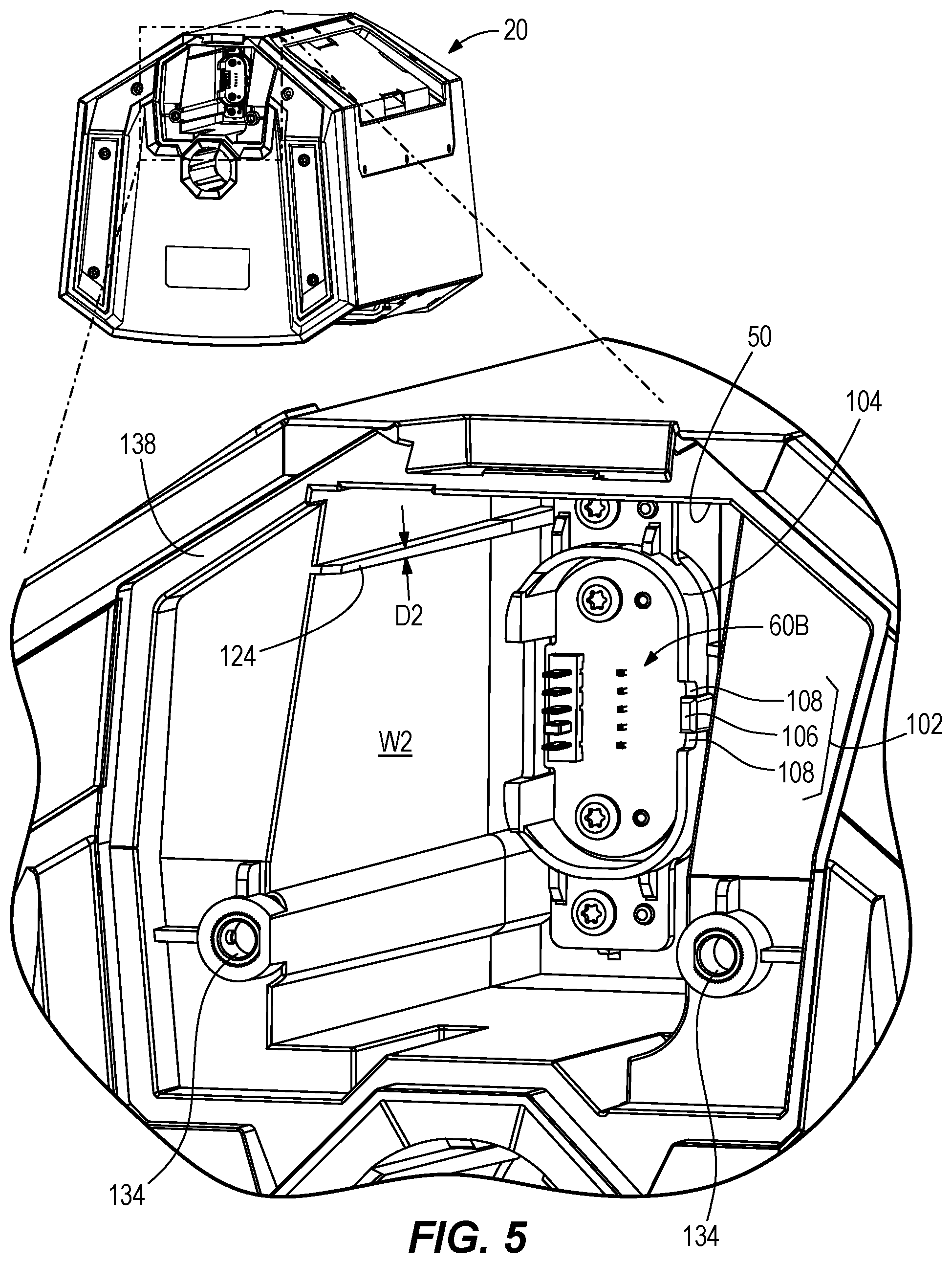 Patent US11824389 Figure 5 – Loudspeaker battery pack