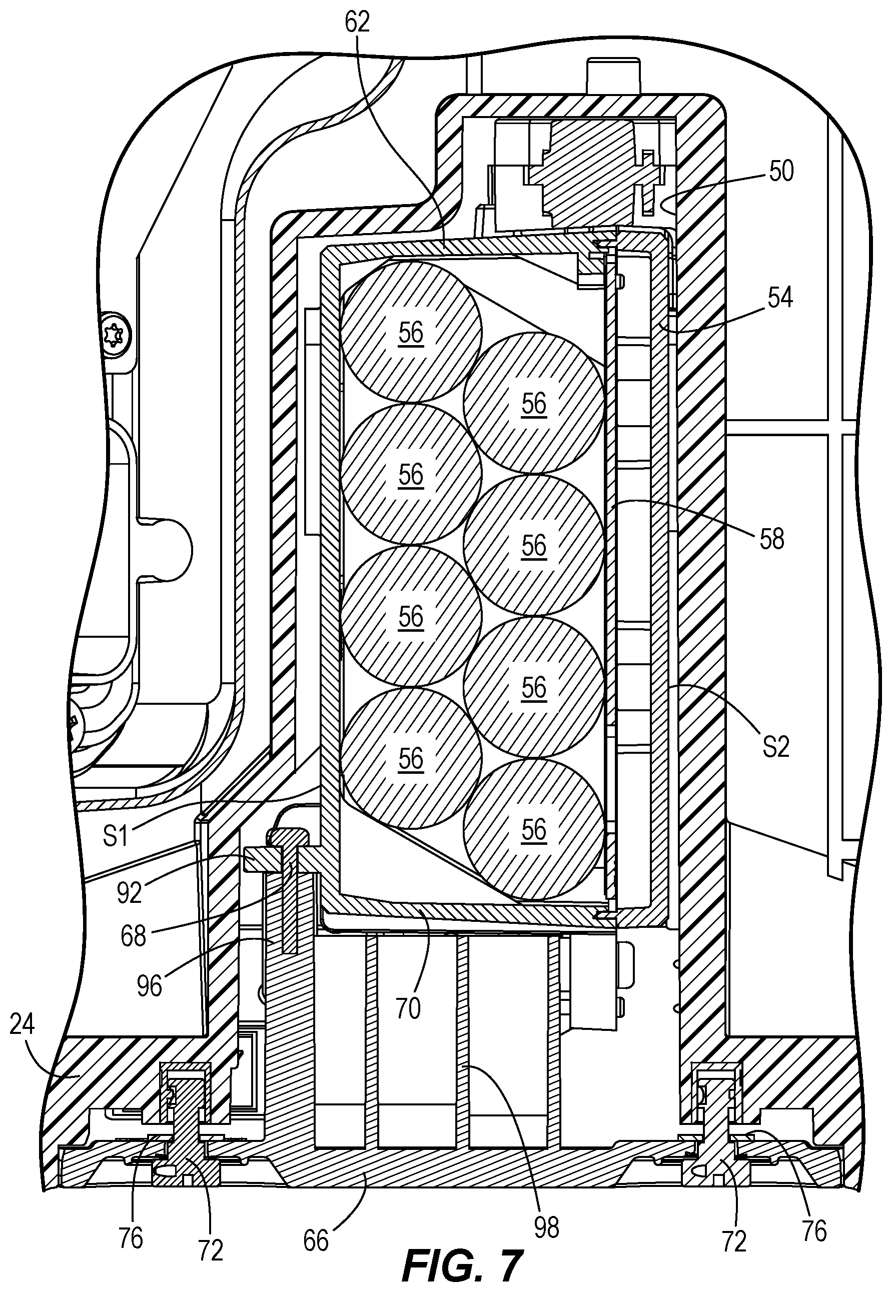 Patent US11824389 Figure 7 – Loudspeaker battery pack
