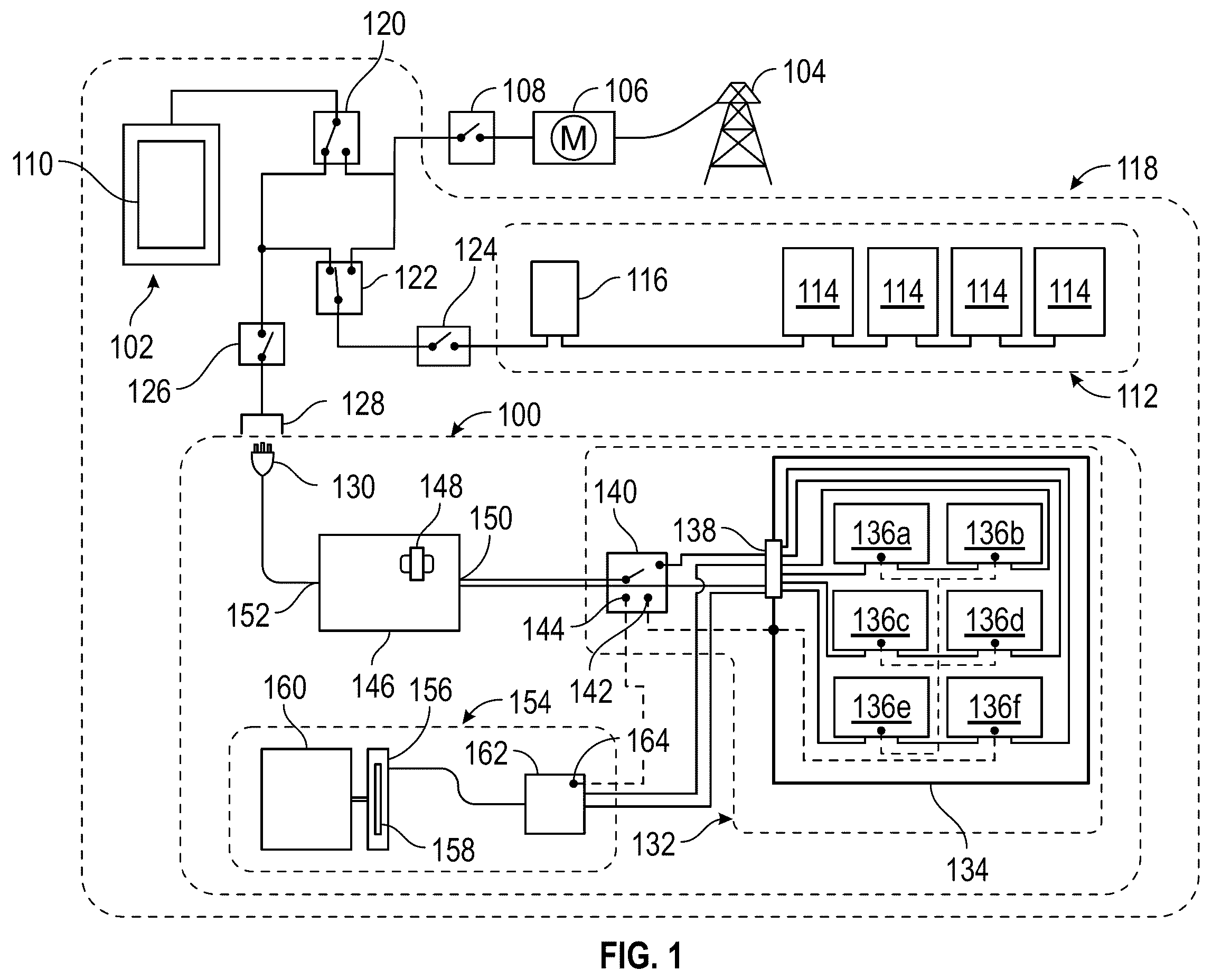 Patent US11824399 Figure 1 – Back-up generator and associated electric power systems
