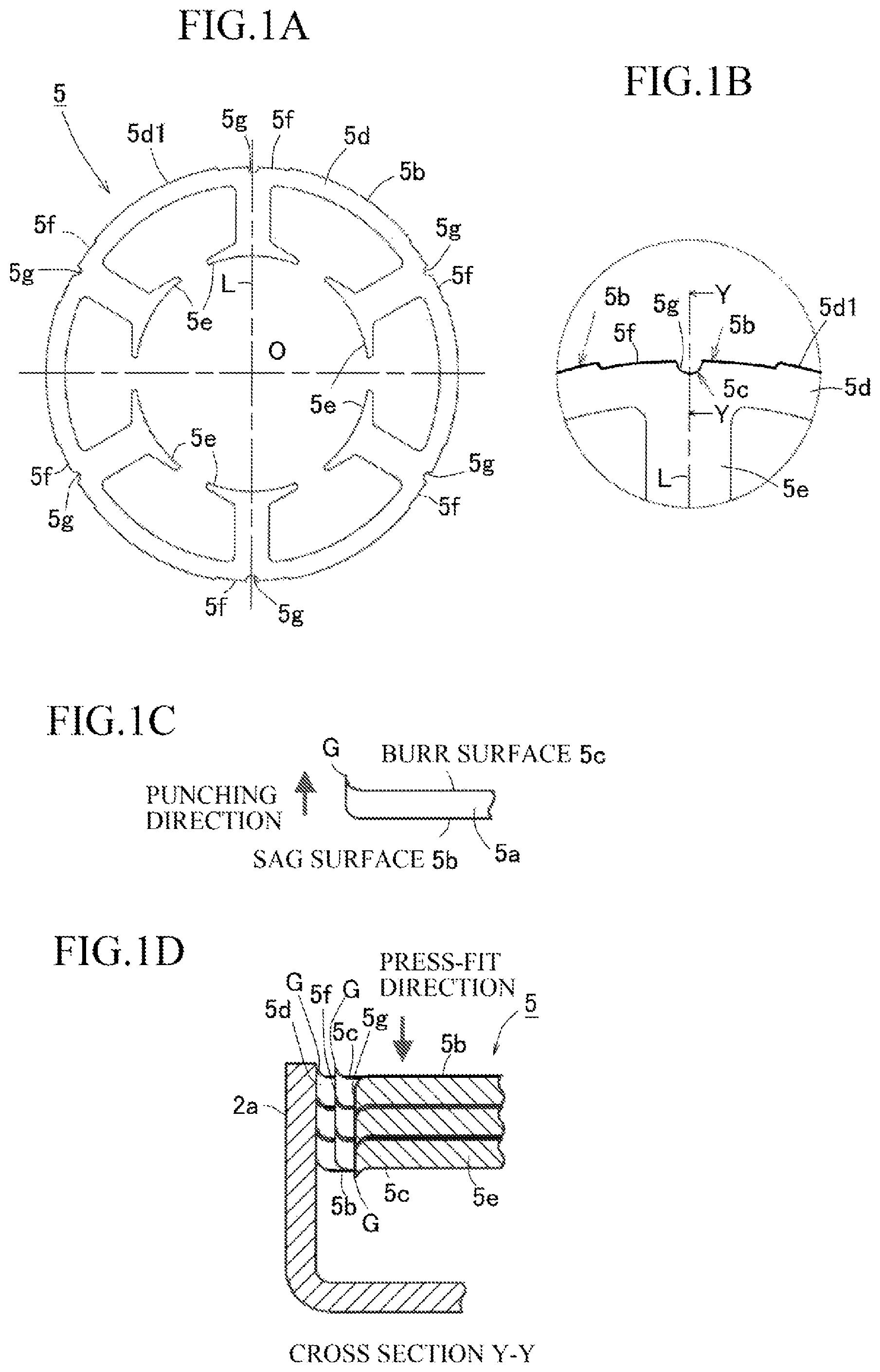 Patent US11824401 Figure 1 – Stator core with adjustable press-fit force to motor case and motor with the stator core