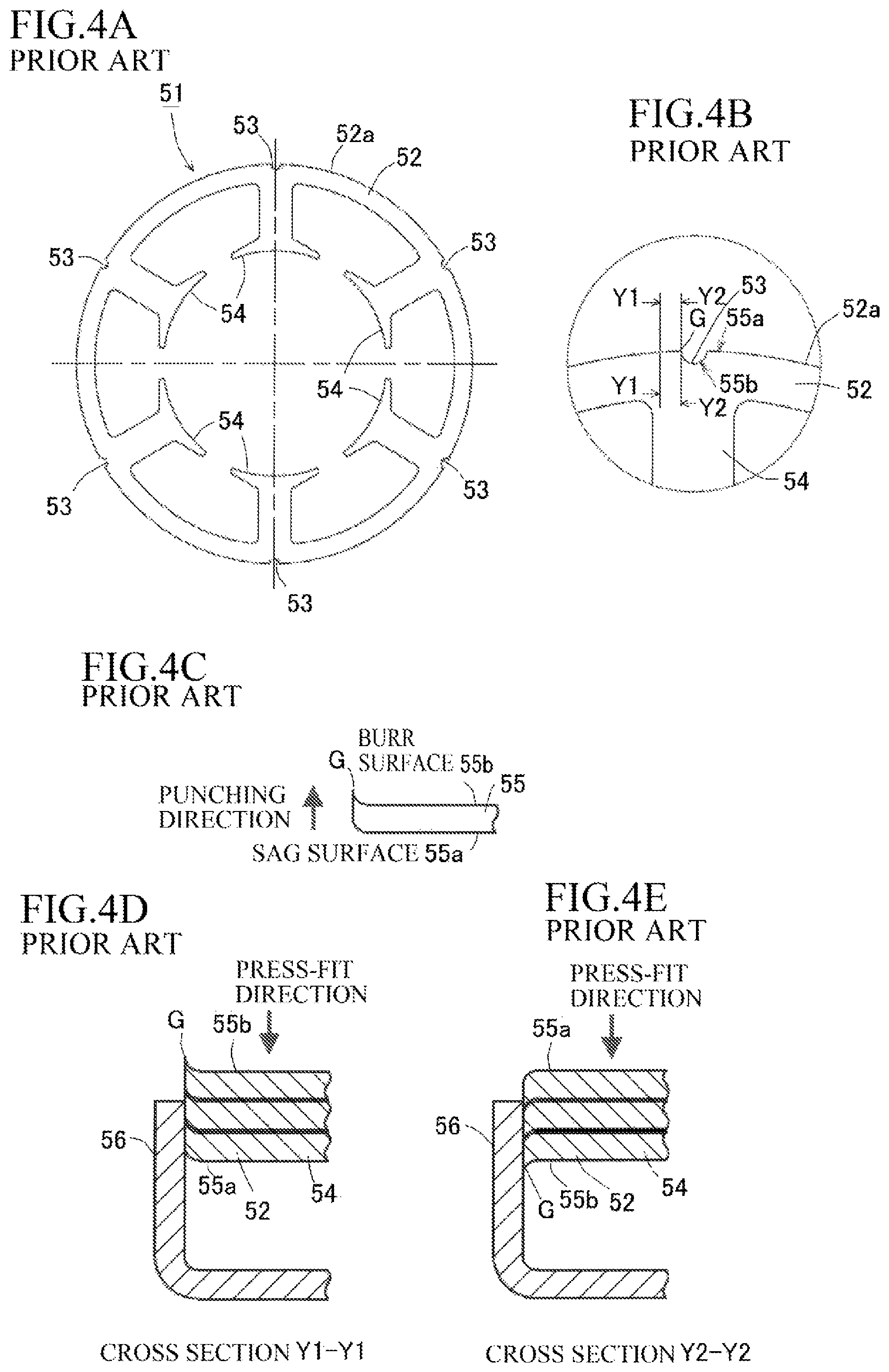 Patent US11824401 Figure 4 – Stator core with adjustable press-fit force to motor case and motor with the stator core