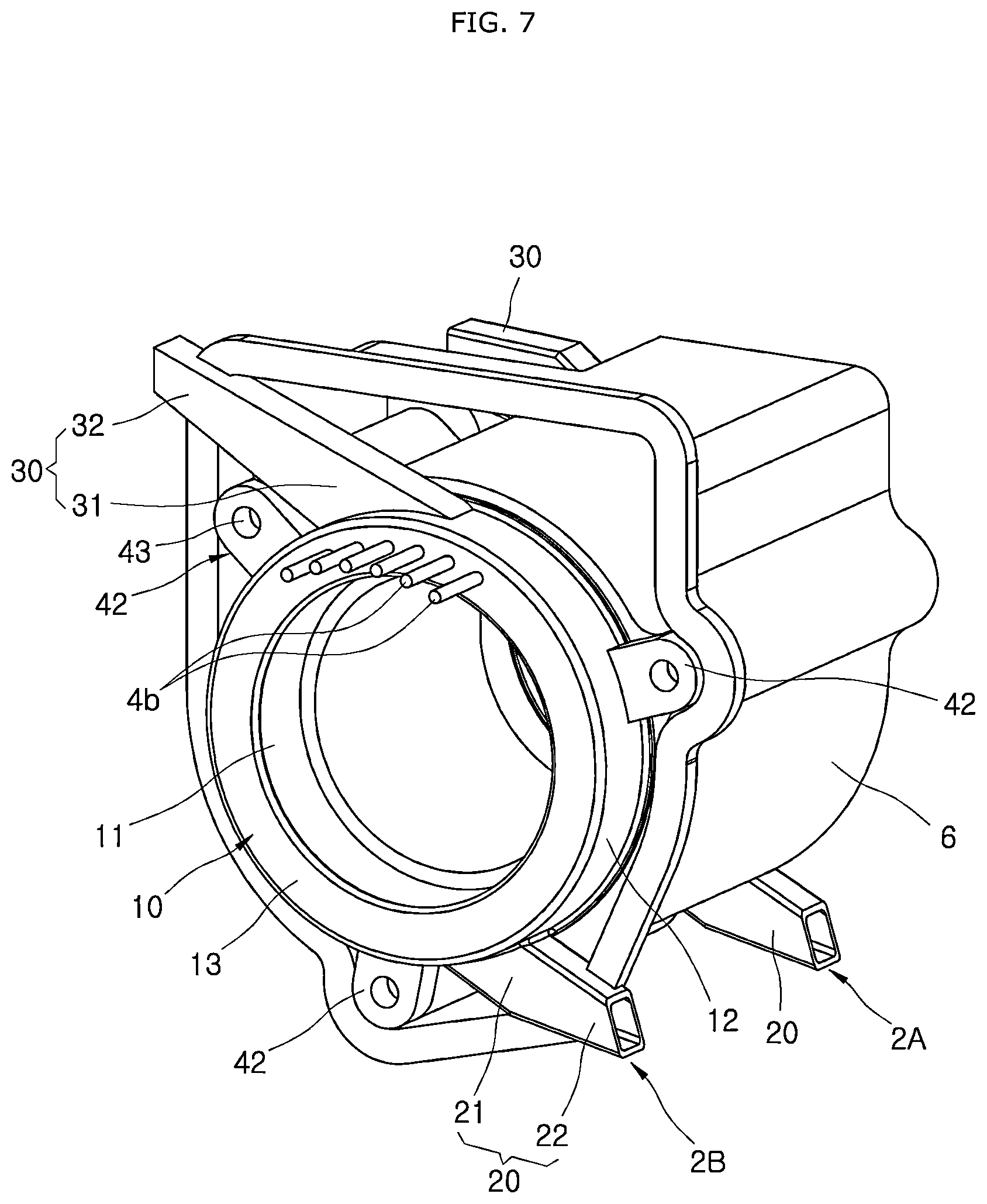 Patent US11824402 Figure 7 – Apparatus for cooling coil of motor