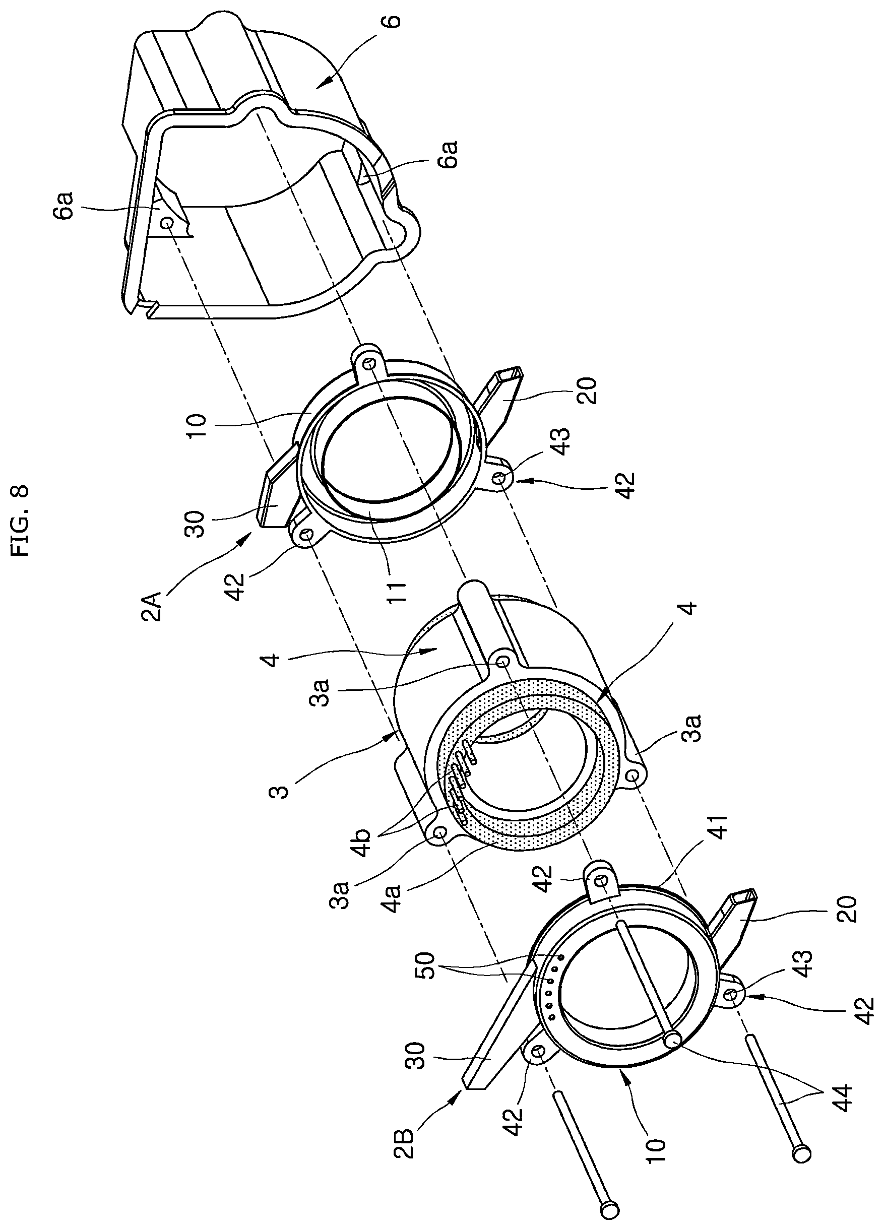 Patent US11824402 Figure 8 – Apparatus for cooling coil of motor
