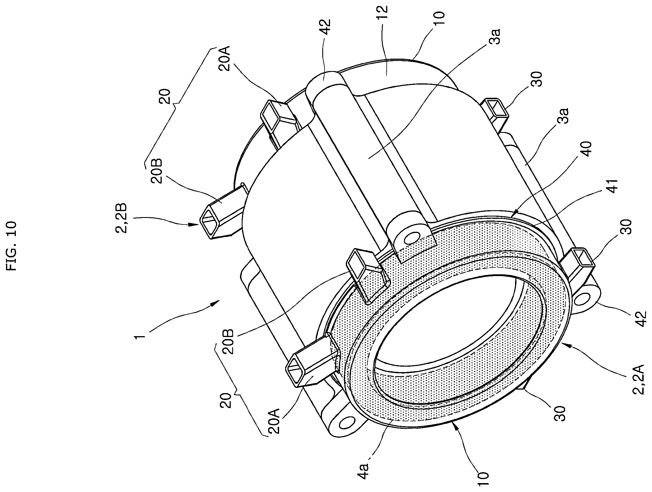 Patent US11824402 Figure 10 – Apparatus for cooling coil of motor