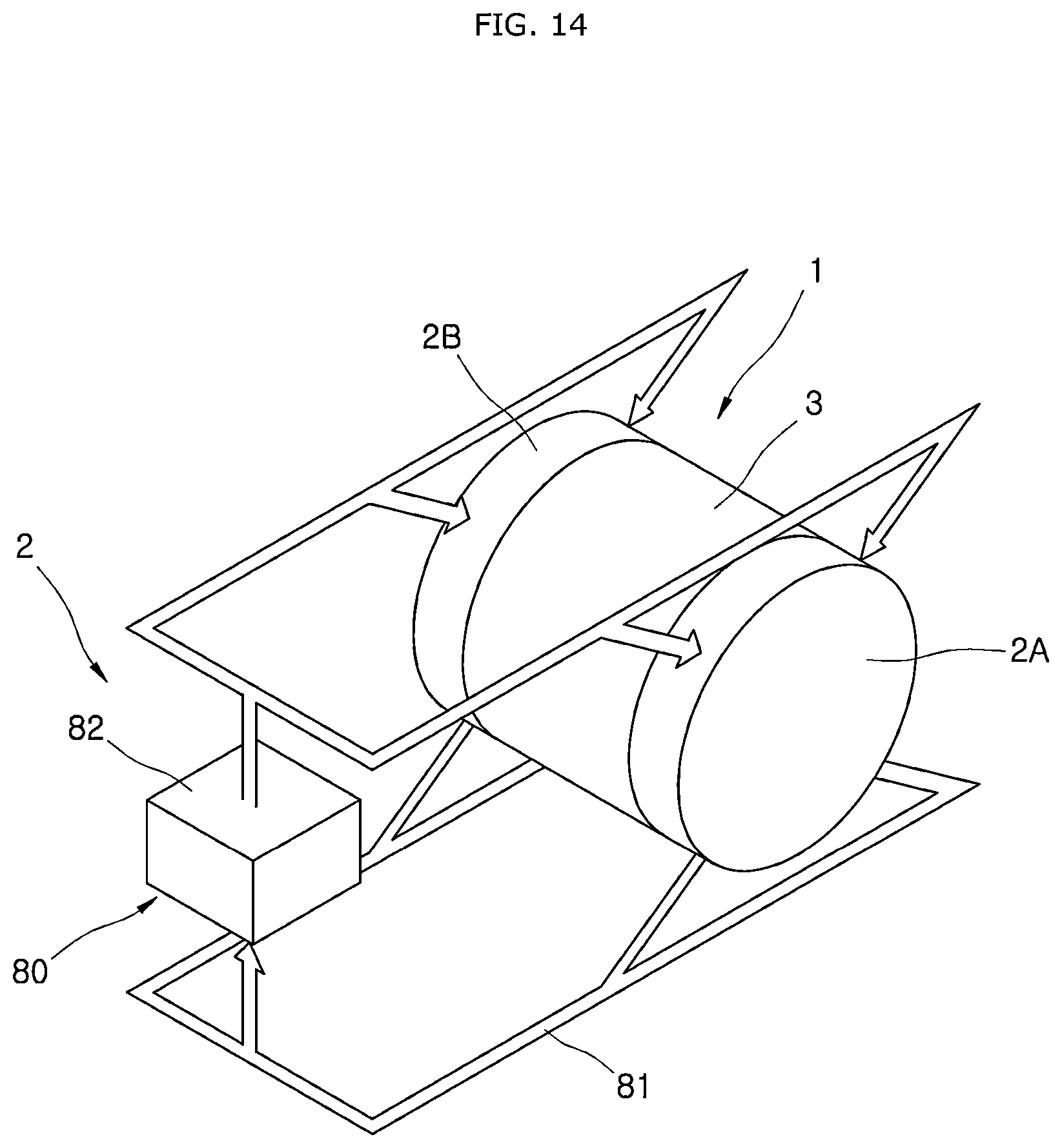Patent US11824402 Figure 14 – Apparatus for cooling coil of motor