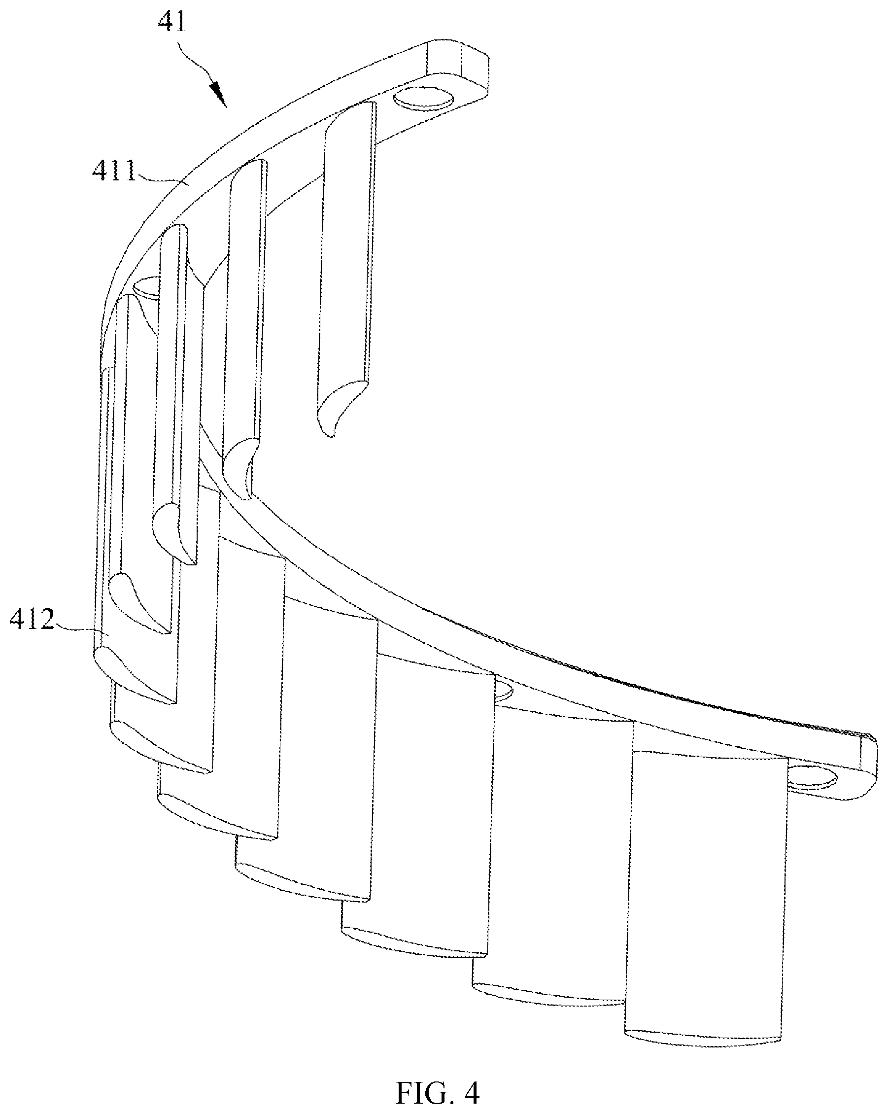 Patent US11824404 Figure 4 – Motor with outer rotor having exhaust plates