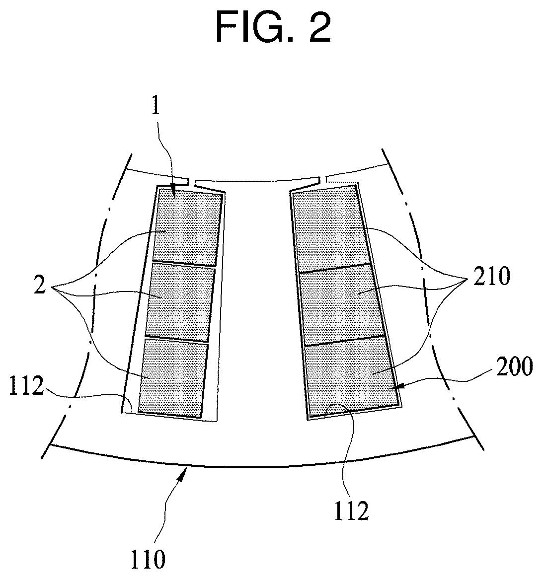 Patent US11824407 Figure 2 – Distributed straight-angle armature winding, motor comprising same, and method for manufacturing same