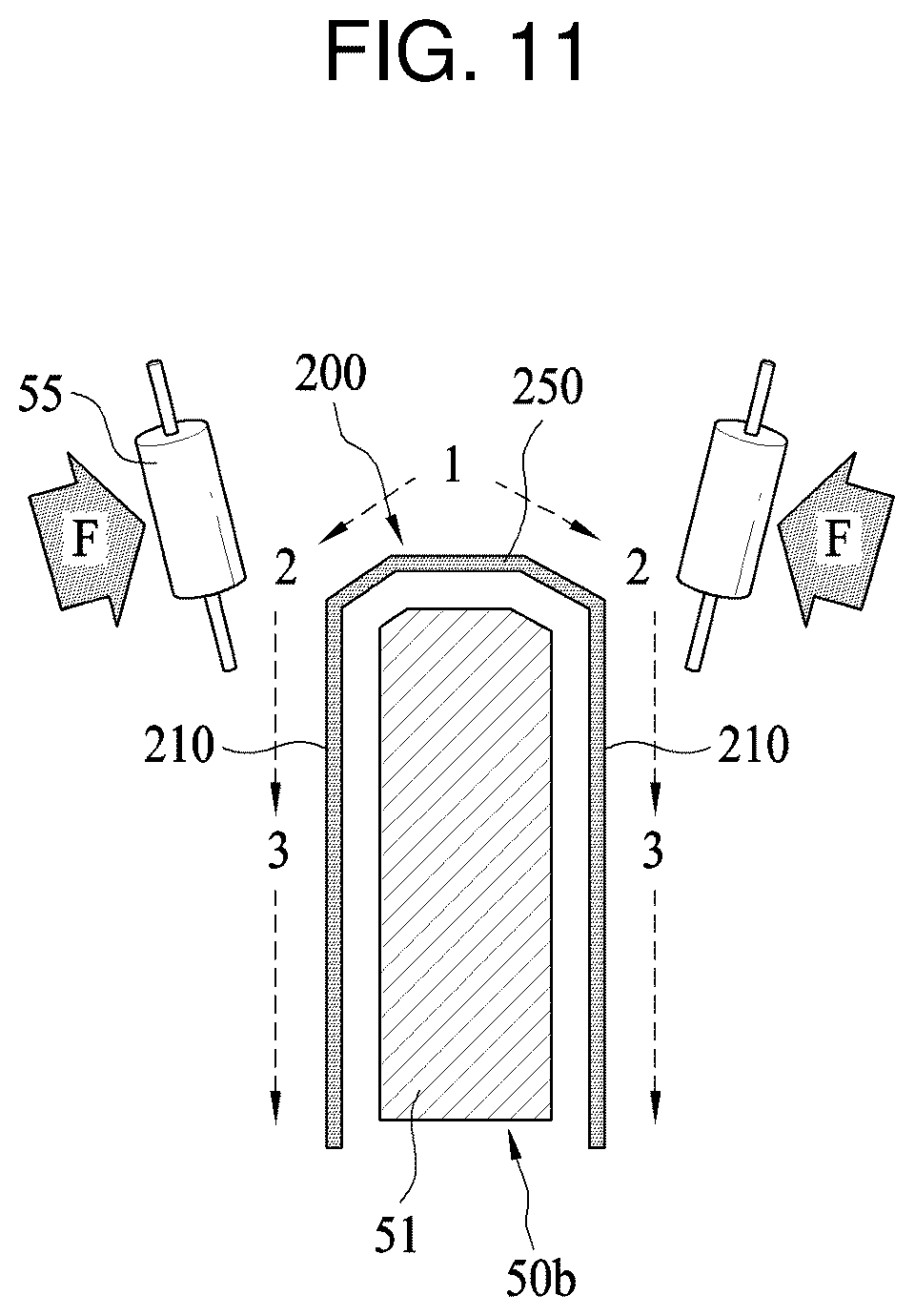 Patent US11824407 Figure 11 – Distributed straight-angle armature winding, motor comprising same, and method for manufacturing same