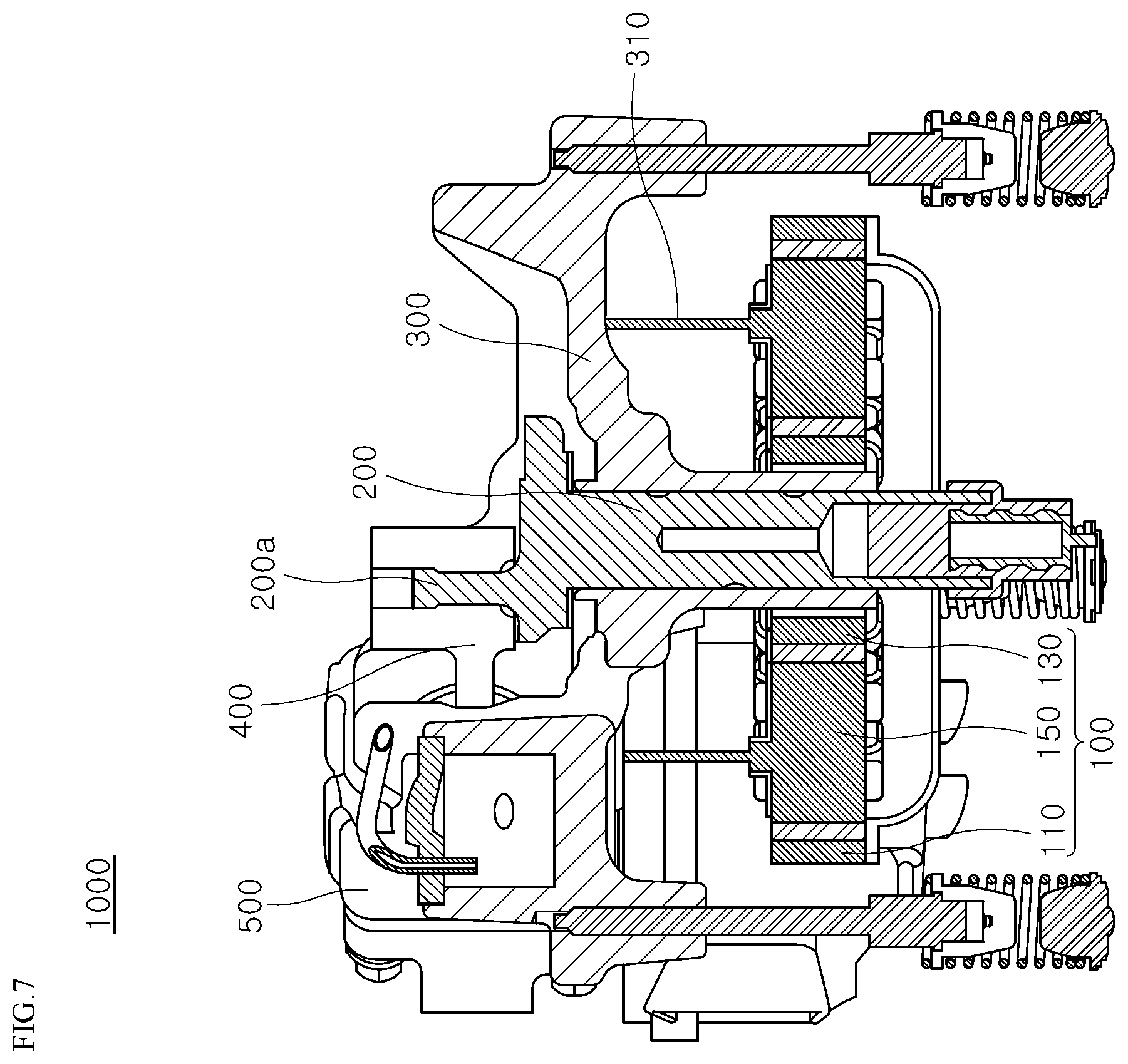Patent US11824408 Figure 6 – Dual rotor-type motor for reducing torque ripple and compressor comprising same