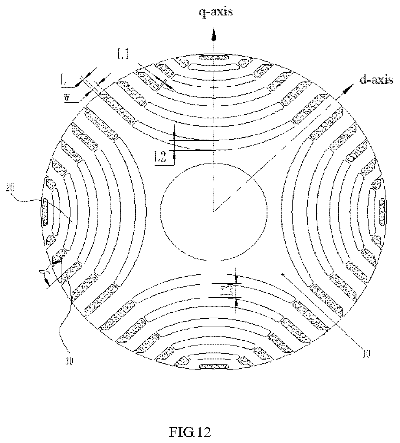 Patent US11824409 Figure 7 – Direct starting synchronous reluctance motor rotor, motor and rotor manufacturing method