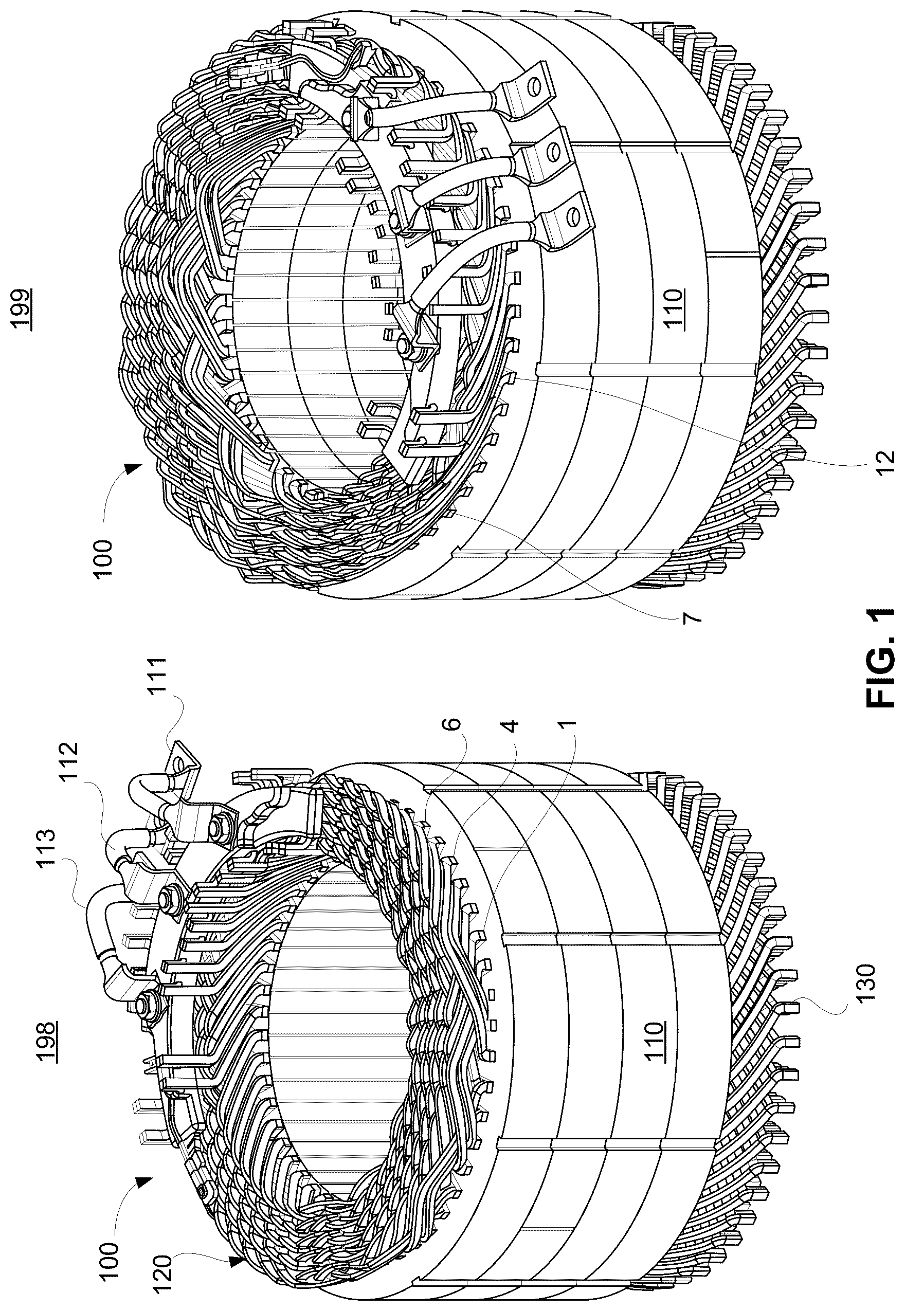 Patent US11824413 Figure 1 – Balanced winding layouts for electric motors