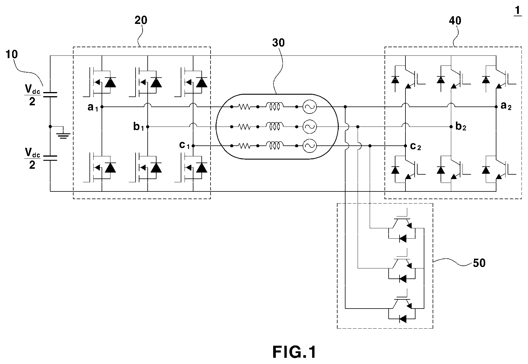 Patent US11824414 Figure 1 – Motor winding pattern and motor driving system