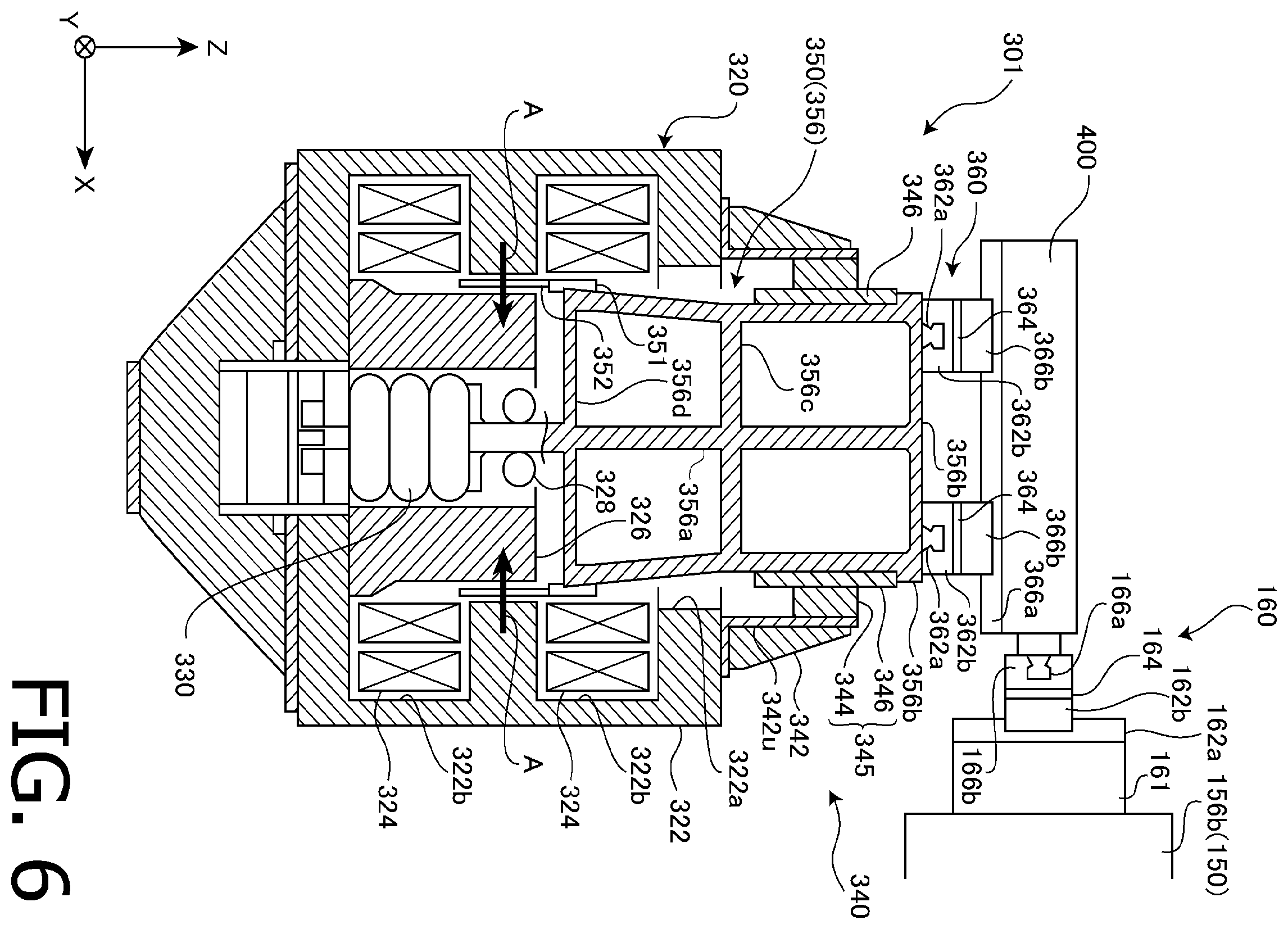 Patent US11824416 Figure 6 – Electrodynamic actuator and electrodynamic excitation device