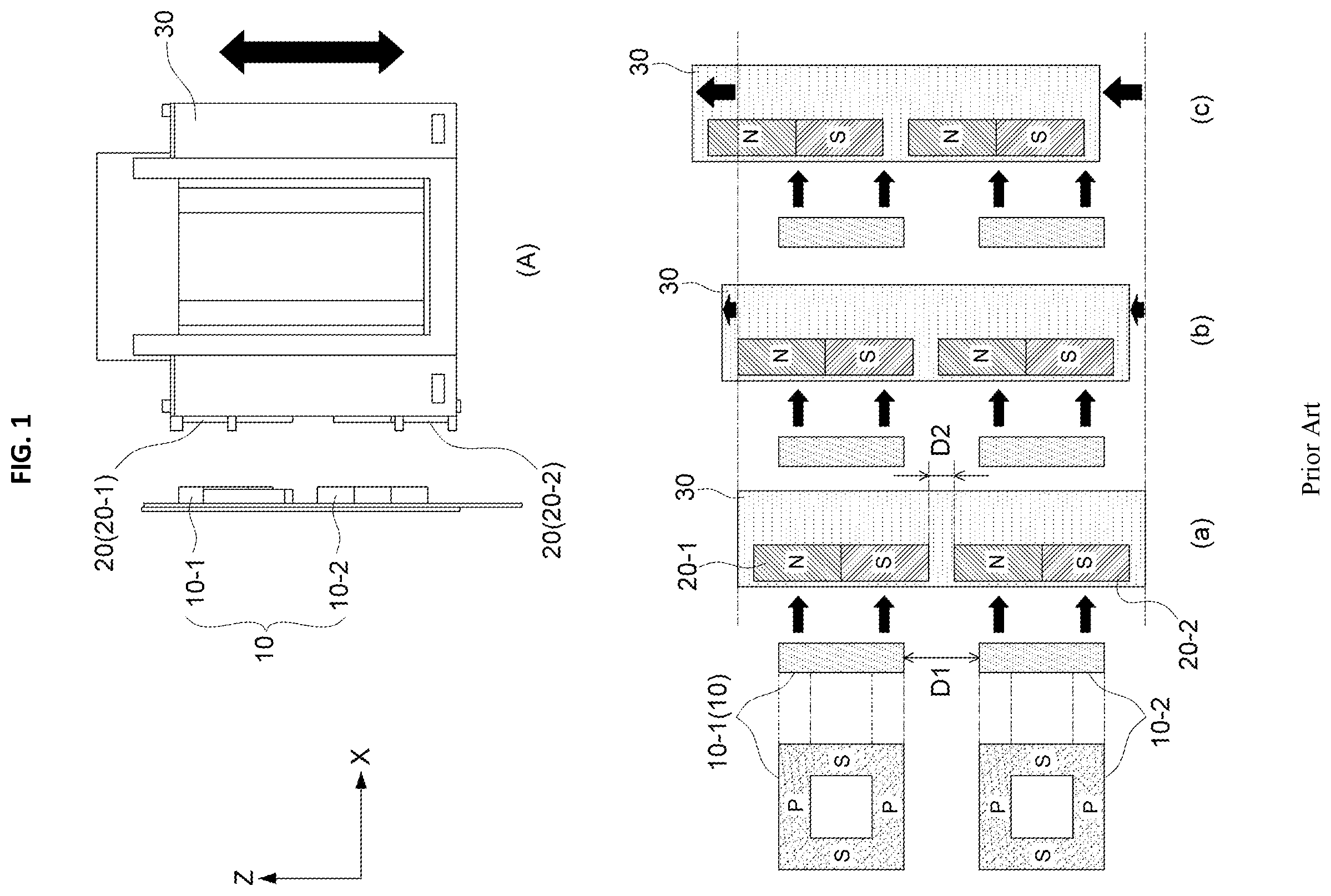 Patent US11824417 Figure 1 – Actuator with multipolar magnet structure