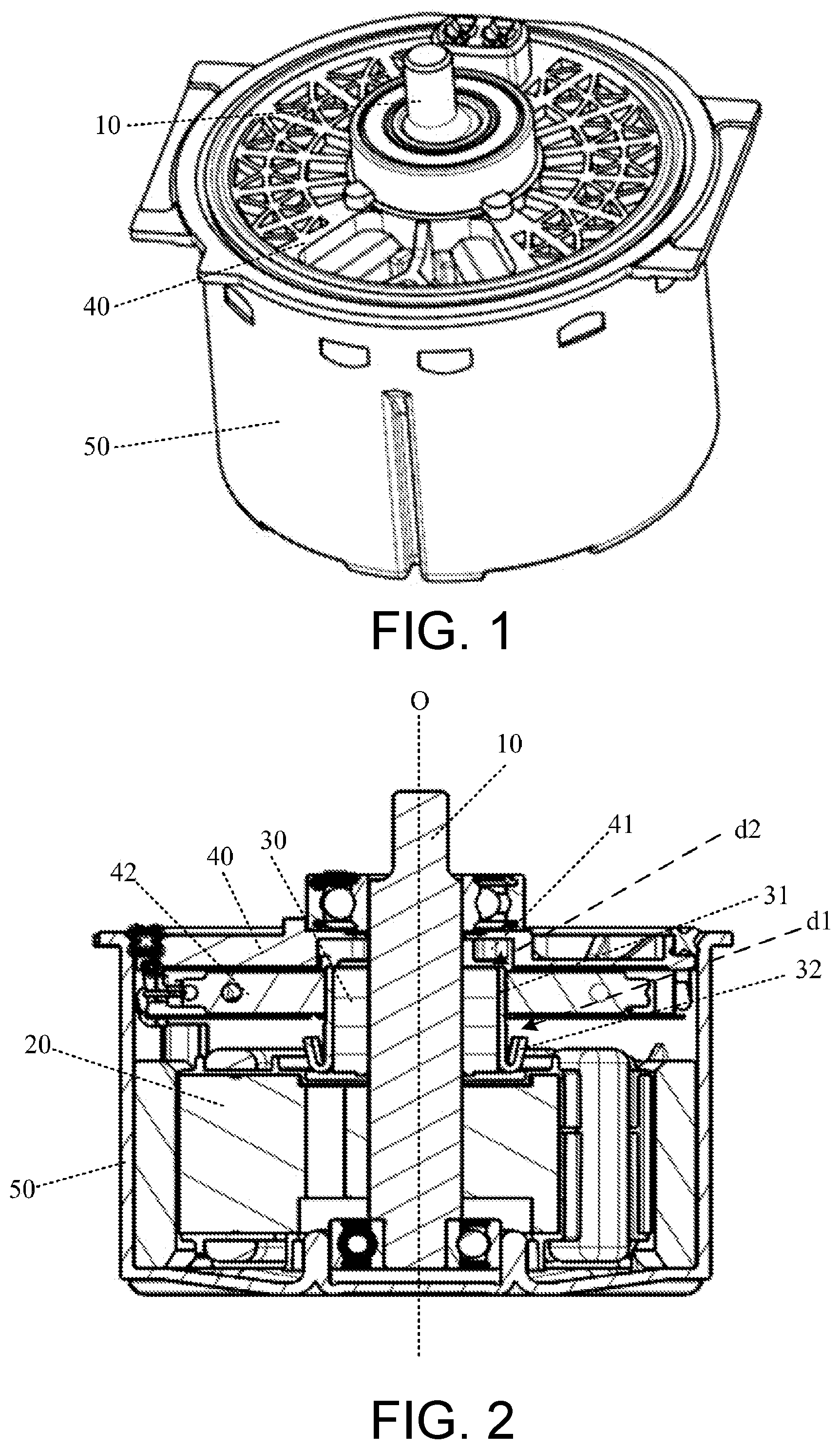 Patent US11824420 Figure 1 – Brushed motor and electrical product