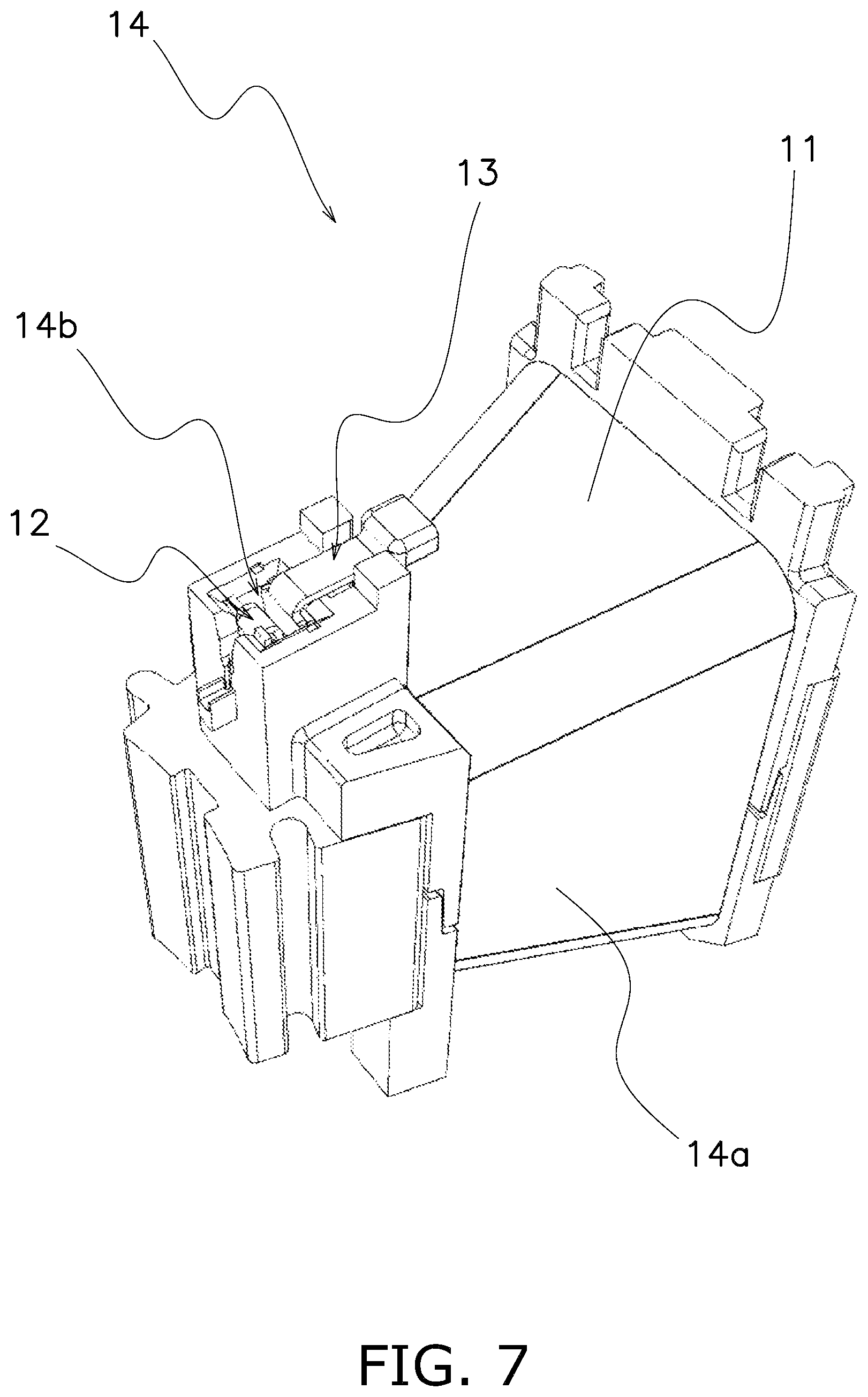 Patent US11824421 Figure 7 – Resin-molded stator, outer rotor-type motor, air blower, and air conditioning apparatus