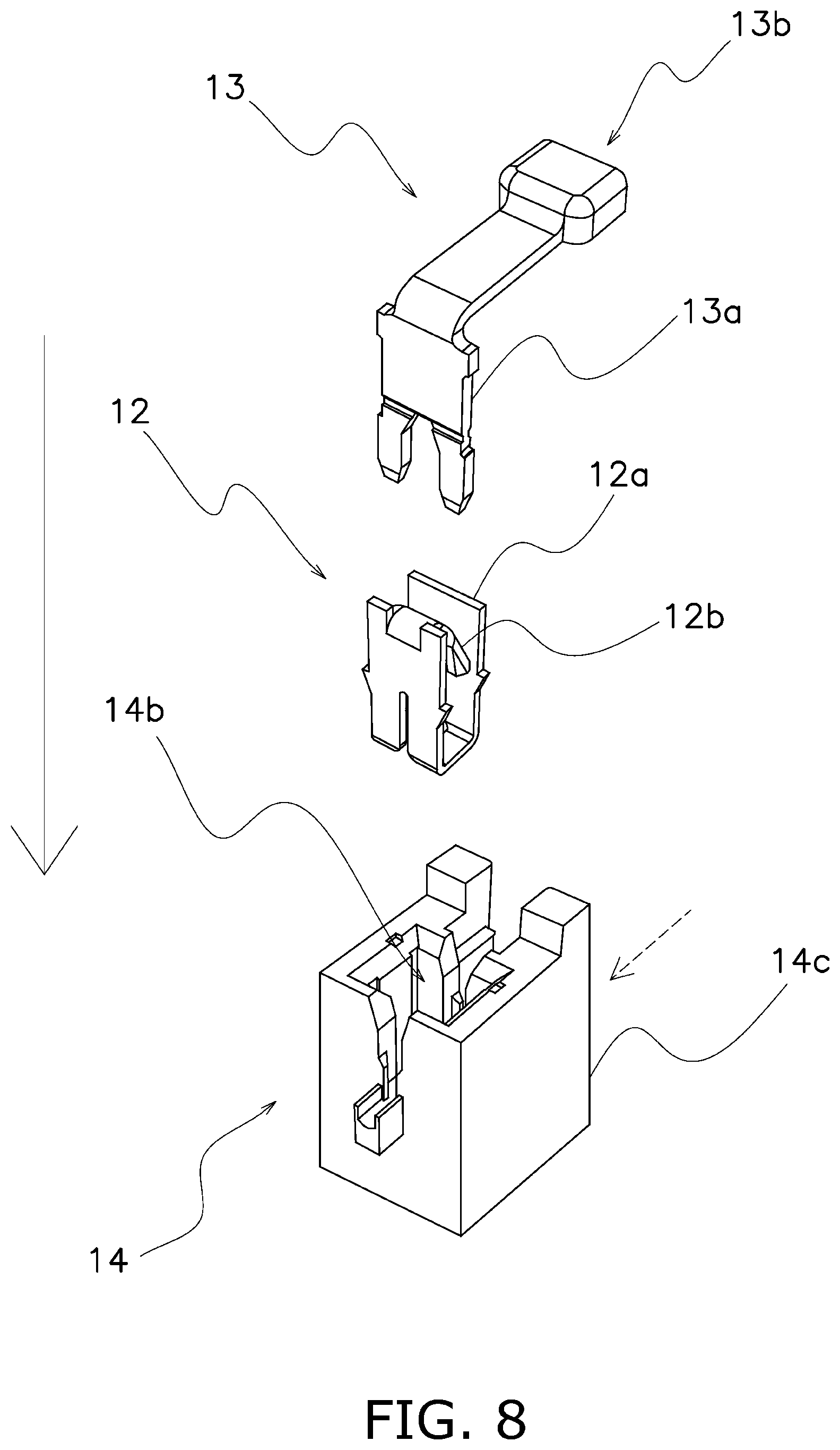 Patent US11824421 Figure 8 – Resin-molded stator, outer rotor-type motor, air blower, and air conditioning apparatus