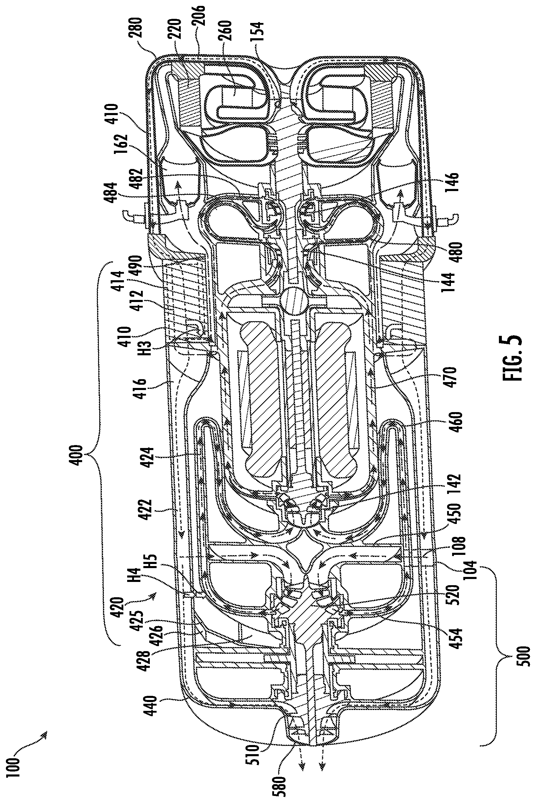 Patent US11824424 Figure 5 – Combined integrated waste heat recovery and inlet pressure boost system