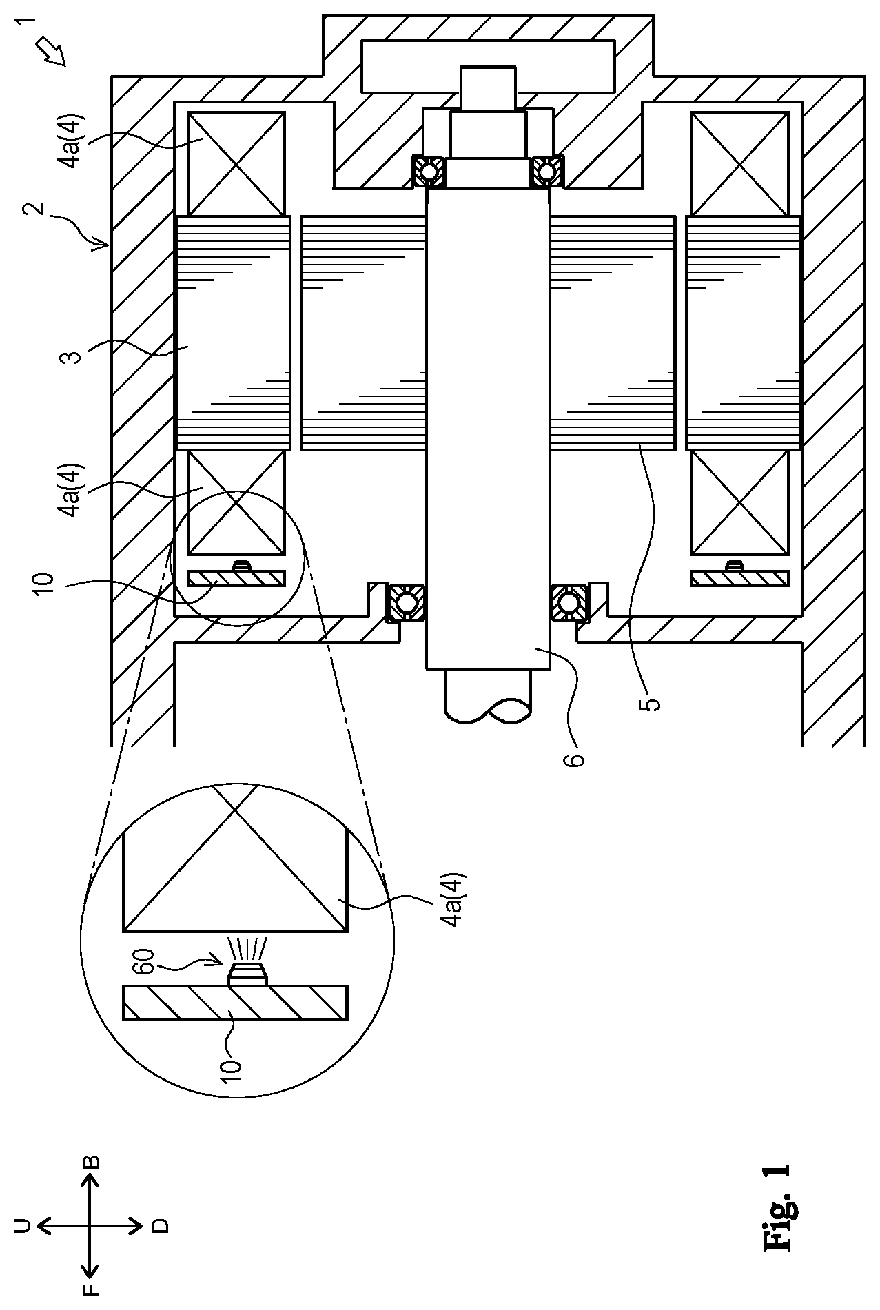 Patent US11824426 Figure 1 – Motor cooling member